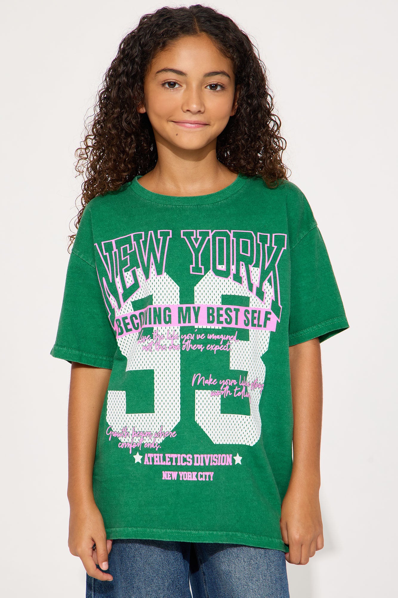 Mini NY My Best Self Short Sleeve Tee - Green