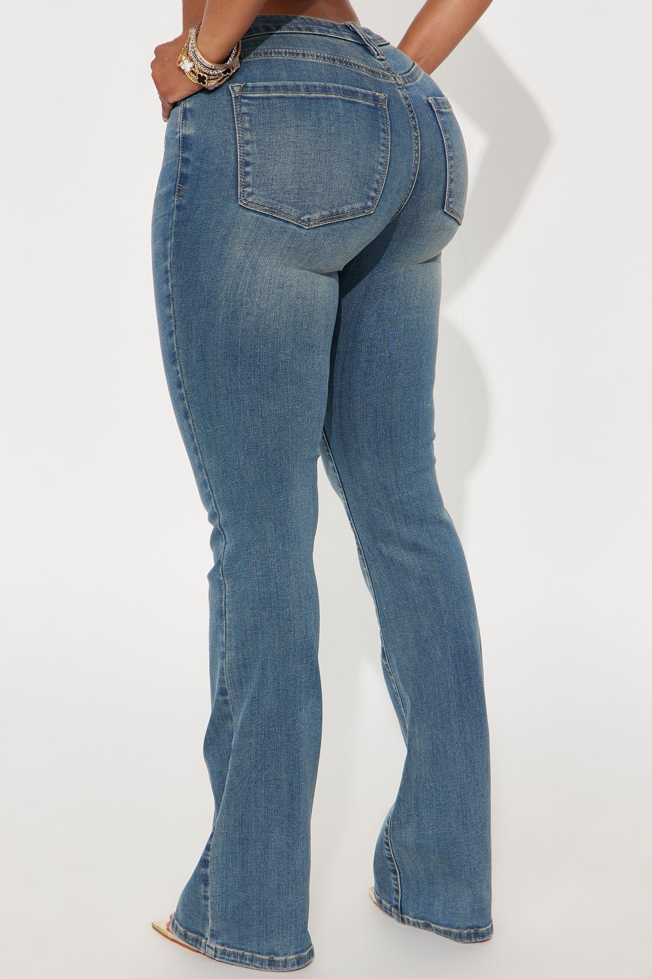 Premium Low Rise Bootcut Jeans - Dark Wash
