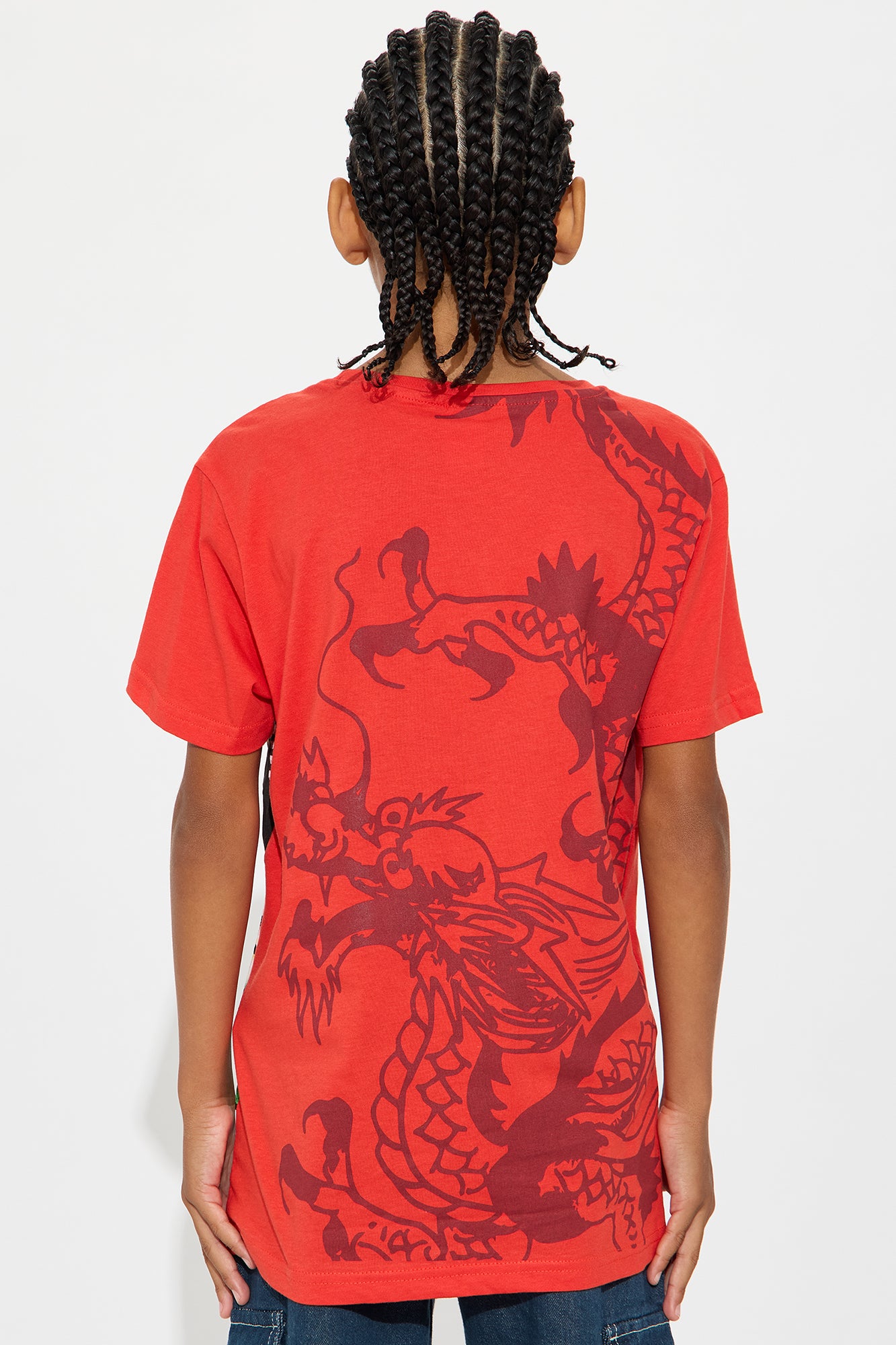 Mini Ed Hardy Be The Bulldog Front/Back Short Sleeve Tee - Red