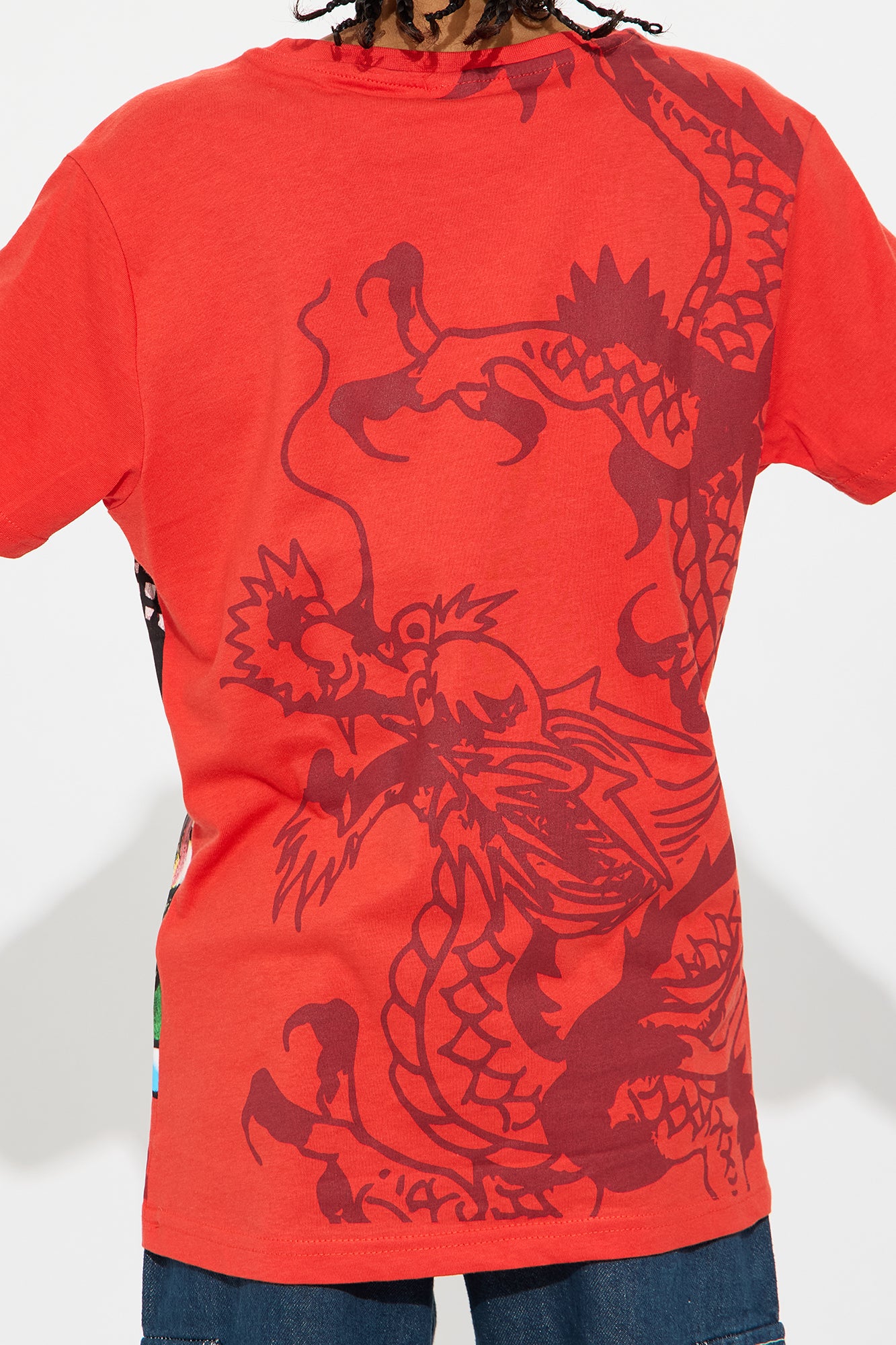 Mini Ed Hardy Be The Bulldog Front/Back Short Sleeve Tee - Red