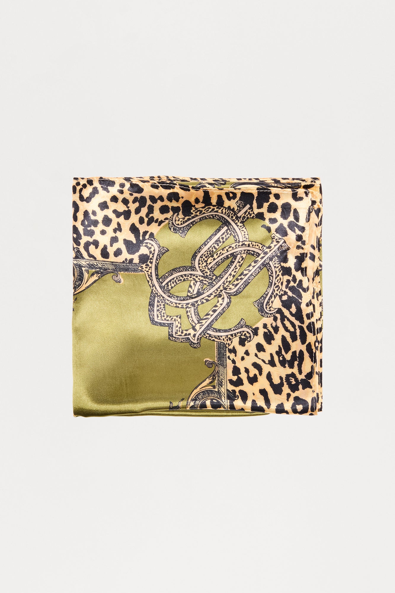 Quiet Luxury Head Scarf - Green/combo