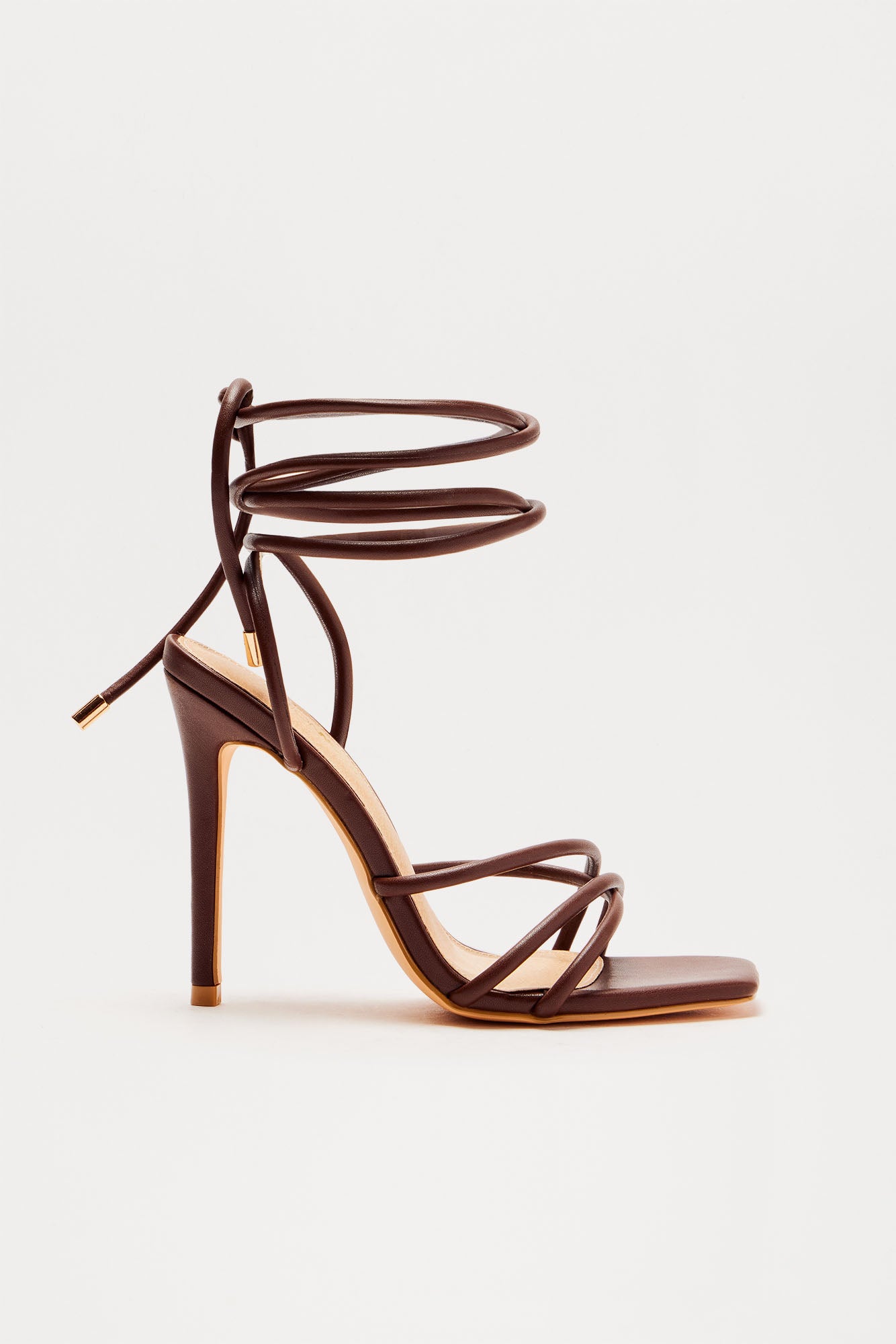 Never Look Back Strappy Heels - Chocolate