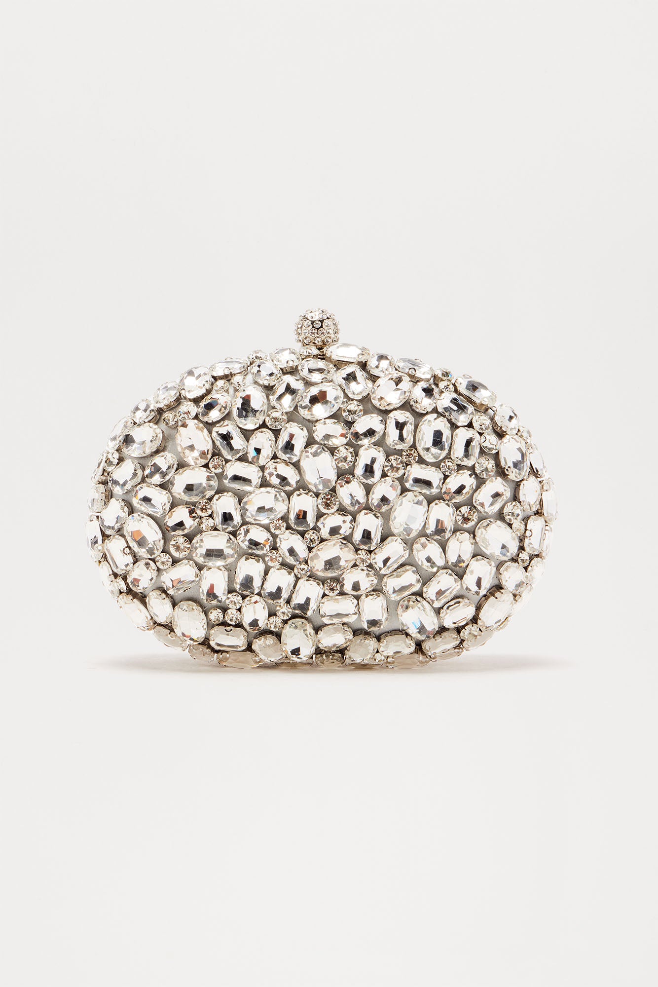 Cut Gems Clutch - Silver