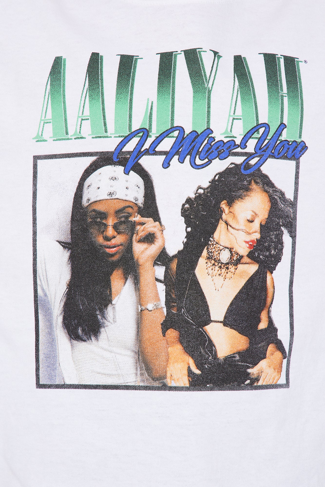 Mini Aaliyah I Miss You Top - White