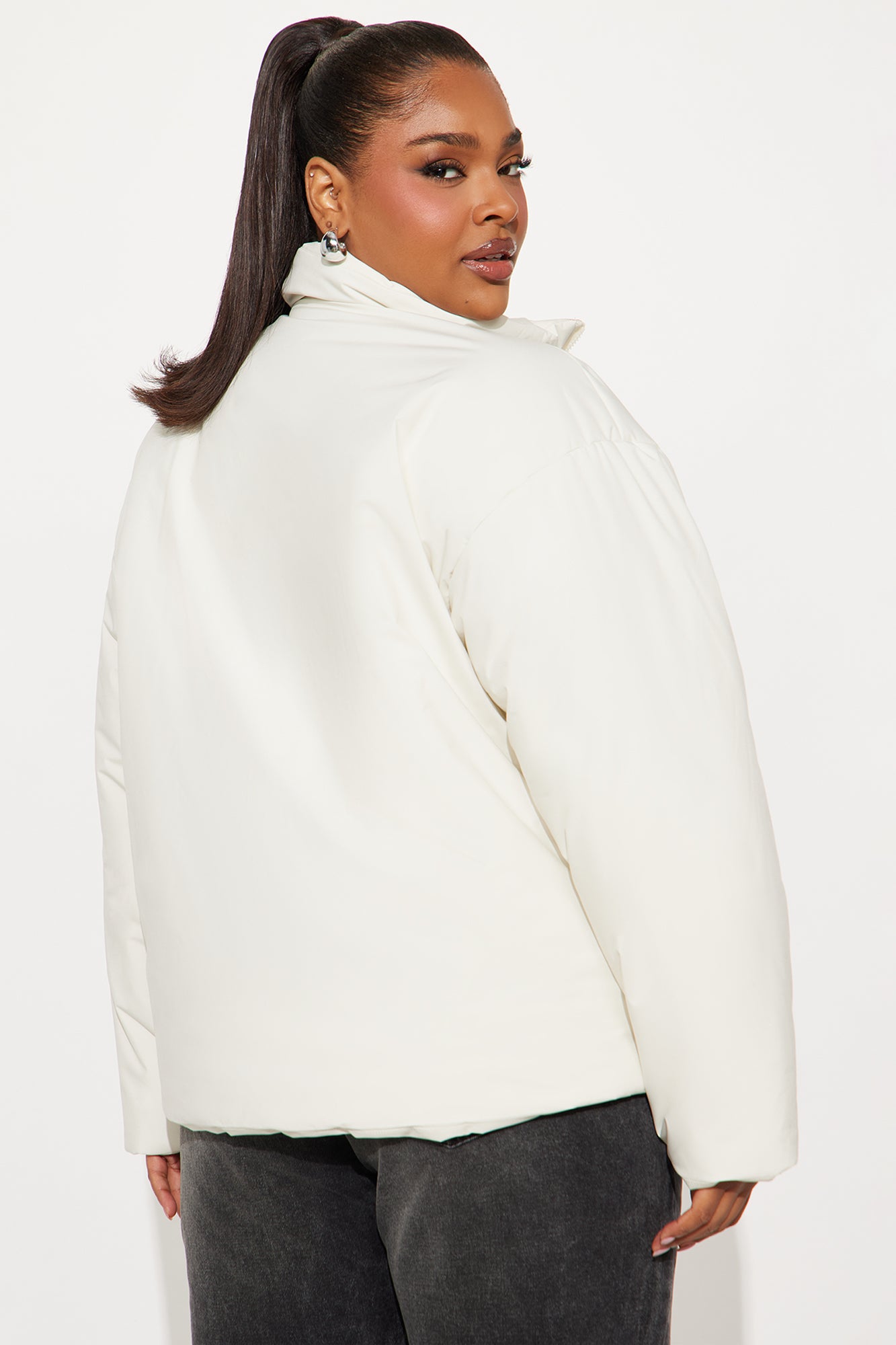 Notable Flex Nylon Puffer Jacket - Bone