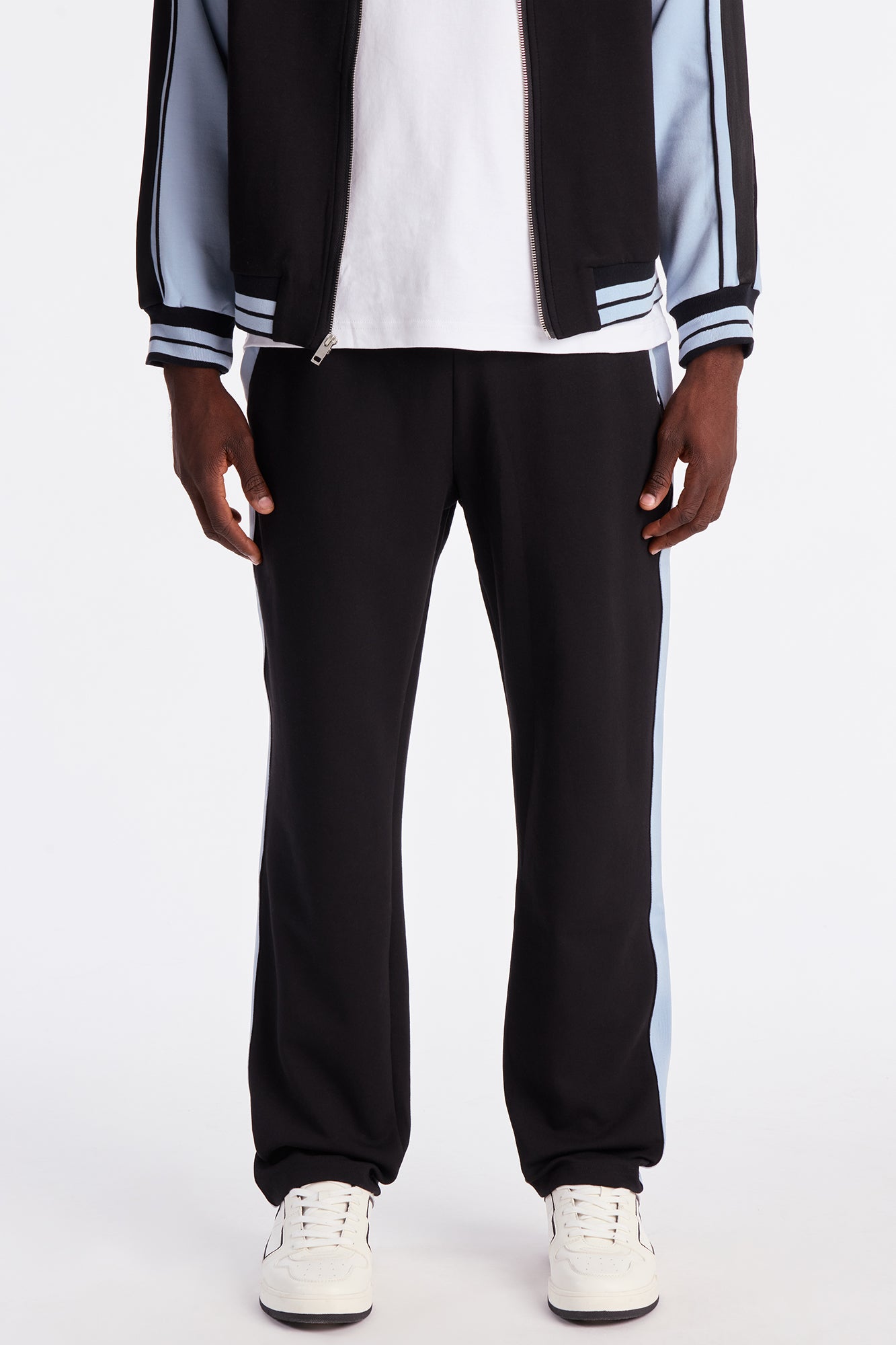 Slim On Board Paneled Track Pant - Black/Blue