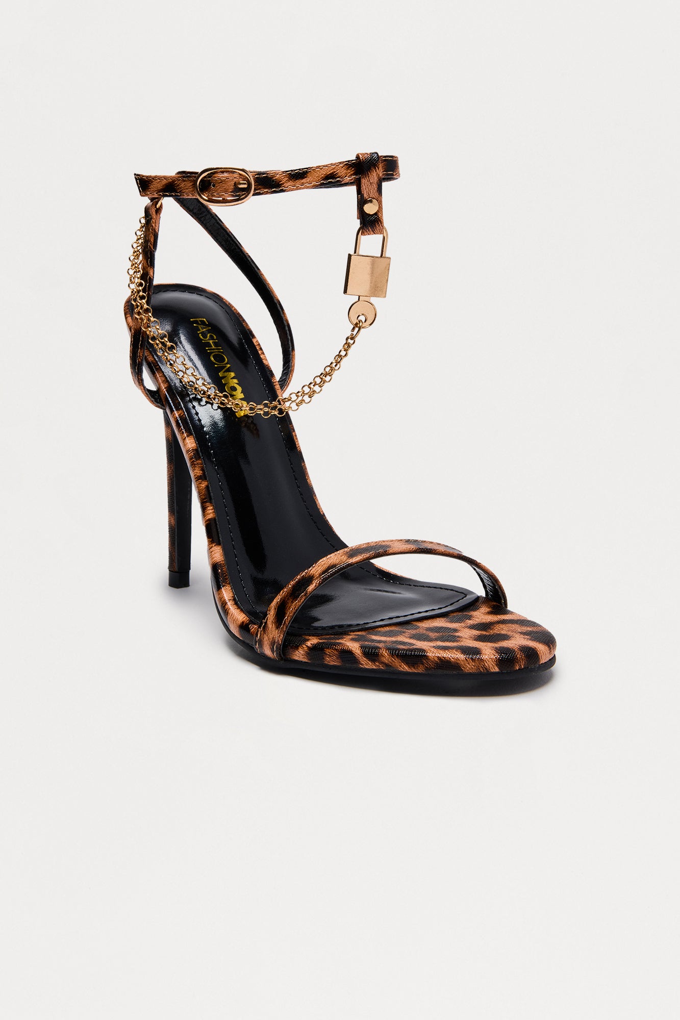 Bria Chain Hardware Stiletto Heels - Leopard