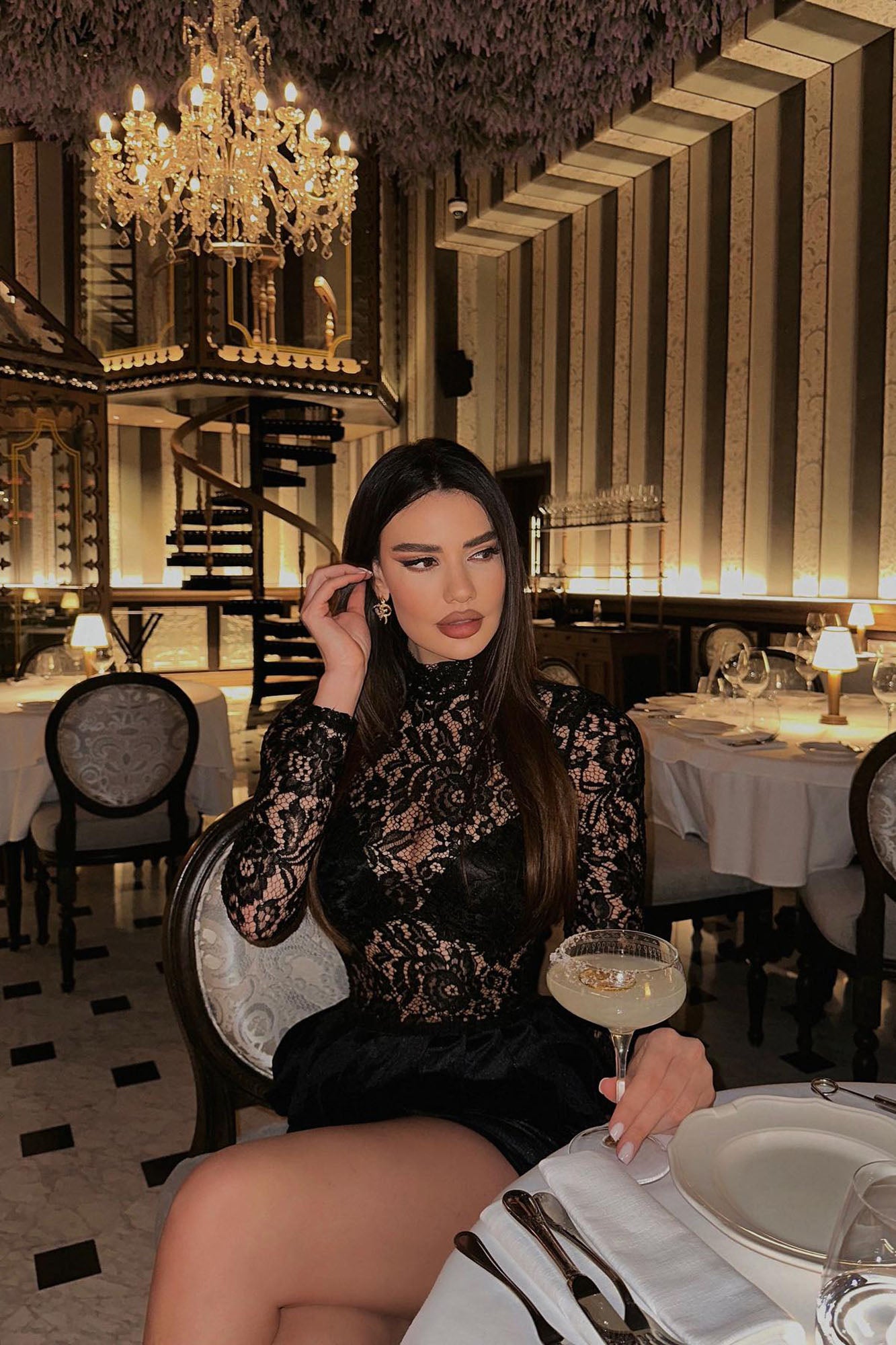Lover In Lace Mini Dress - Black