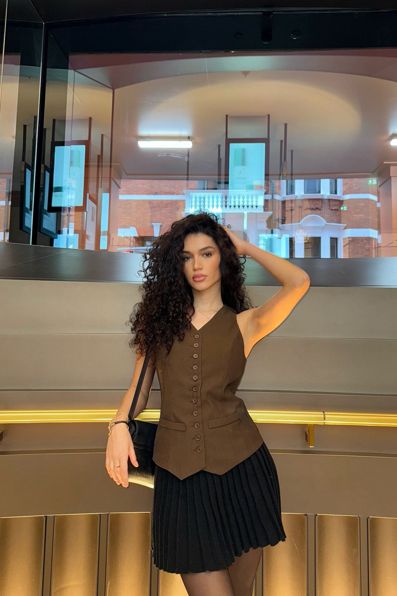 Brooklyn Babe Vest Top - Chocolate