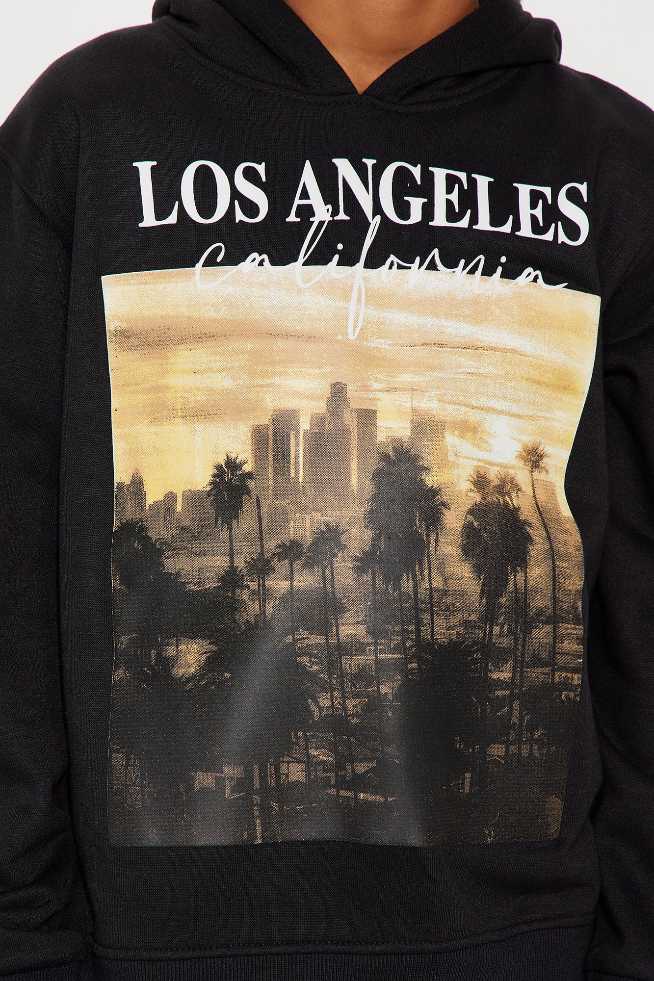Mini No Place Like LA Hoodie And Jogger Pant Set - Black