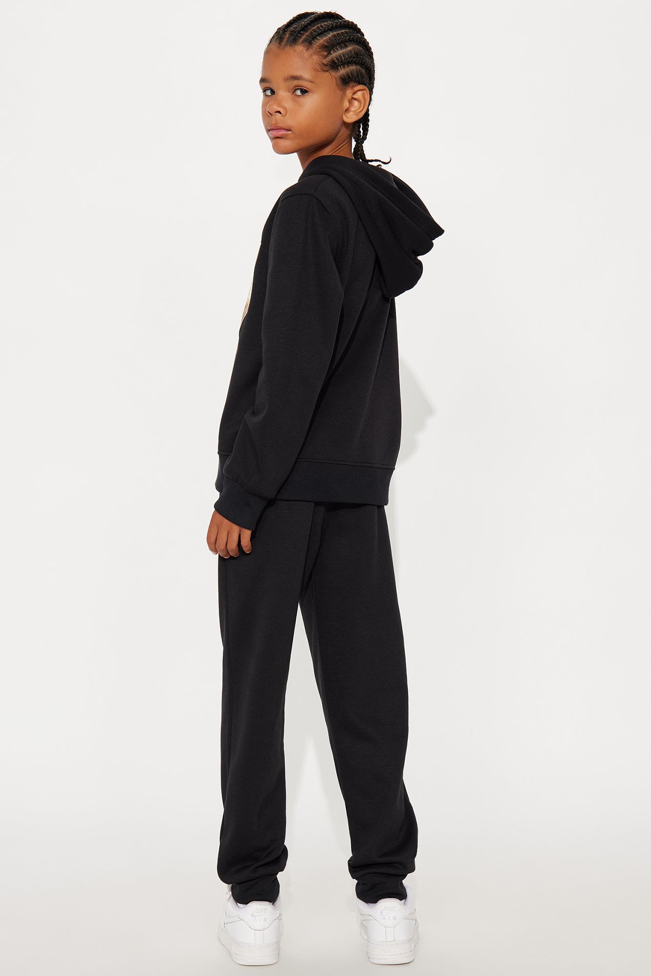 Mini No Place Like LA Hoodie And Jogger Pant Set - Black