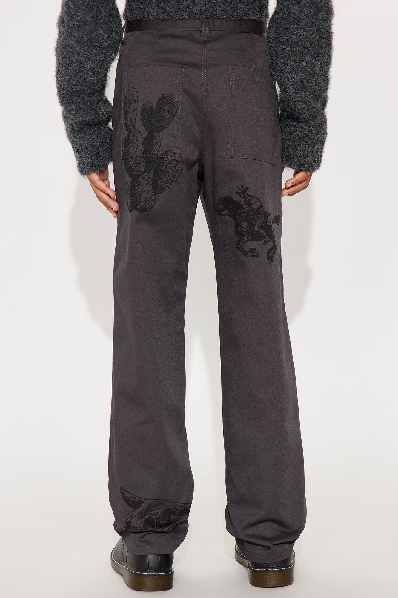 Mini Baggy Cool It Cowboy Pants - Grey