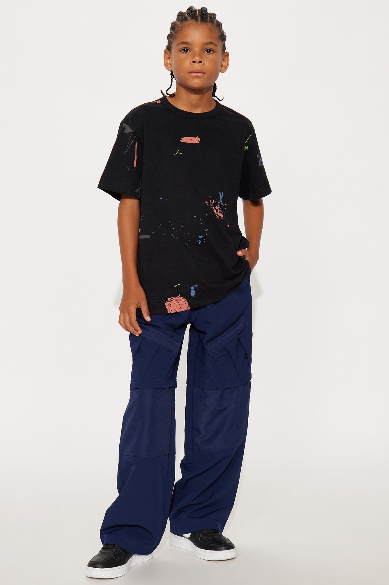 Mini Straight Don't Kill My Vibe Pants - Navy