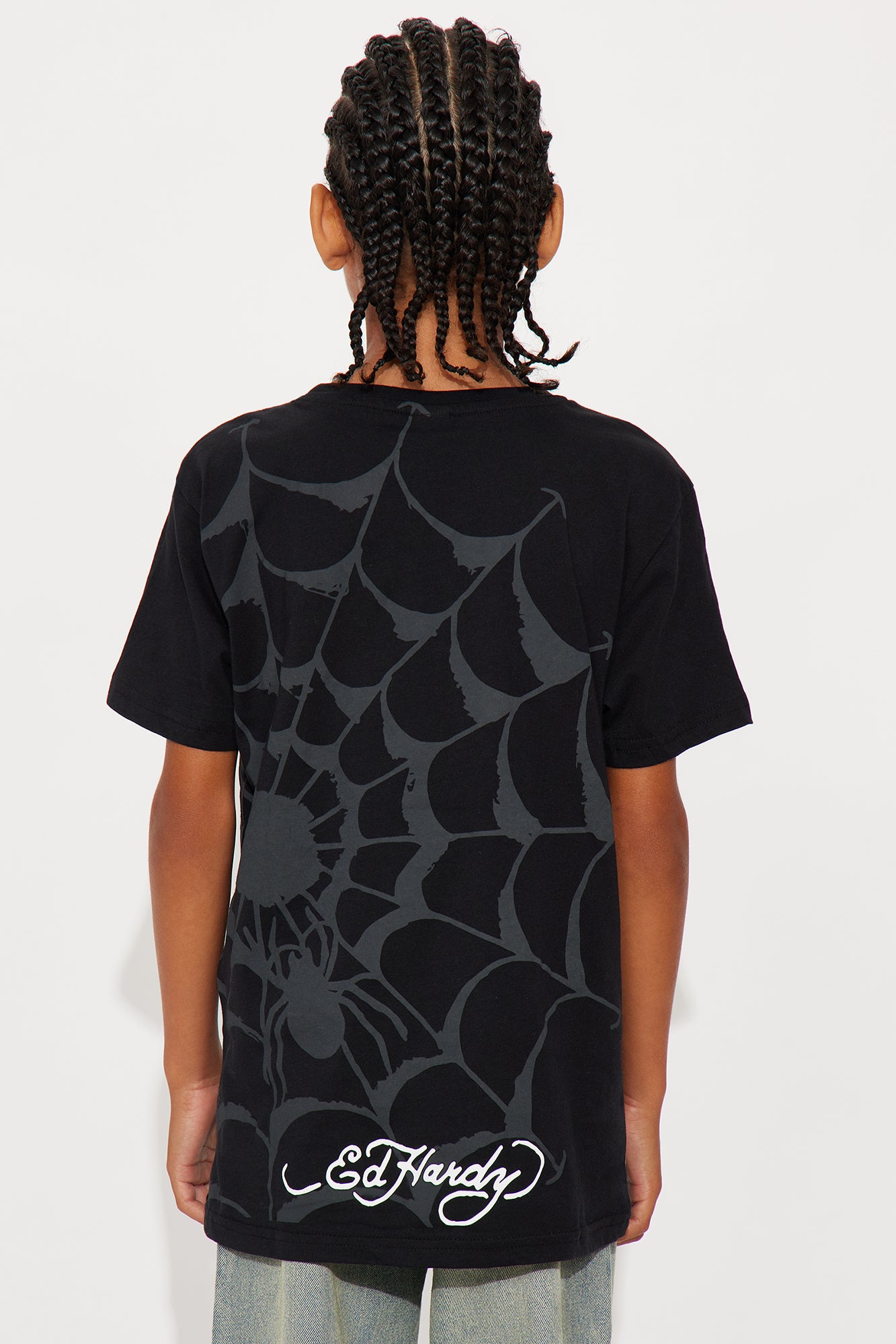 Mini Ed Hardy Panther Front/Back Short Sleeve Tee - Black