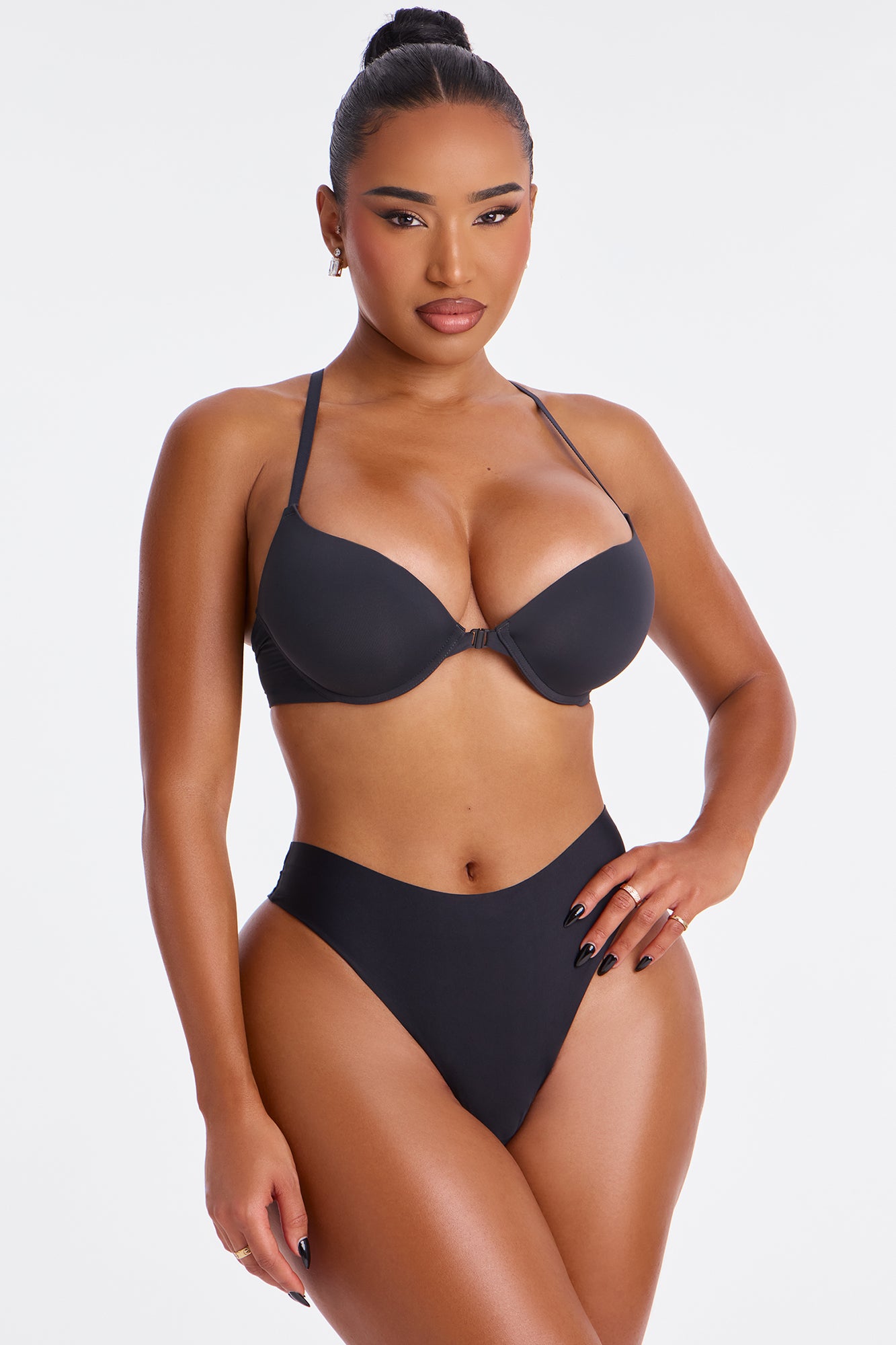 Light As A Feather Front Closure Bra - Black