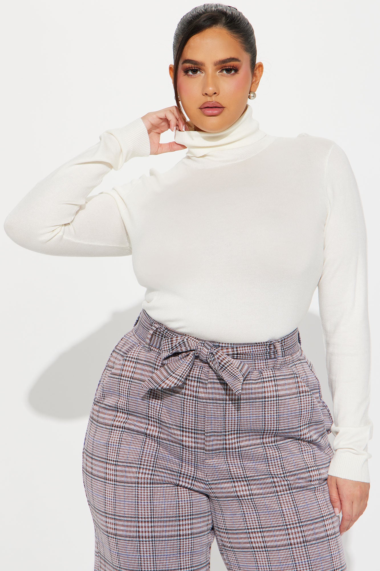 Lena Turtleneck Top - Off White