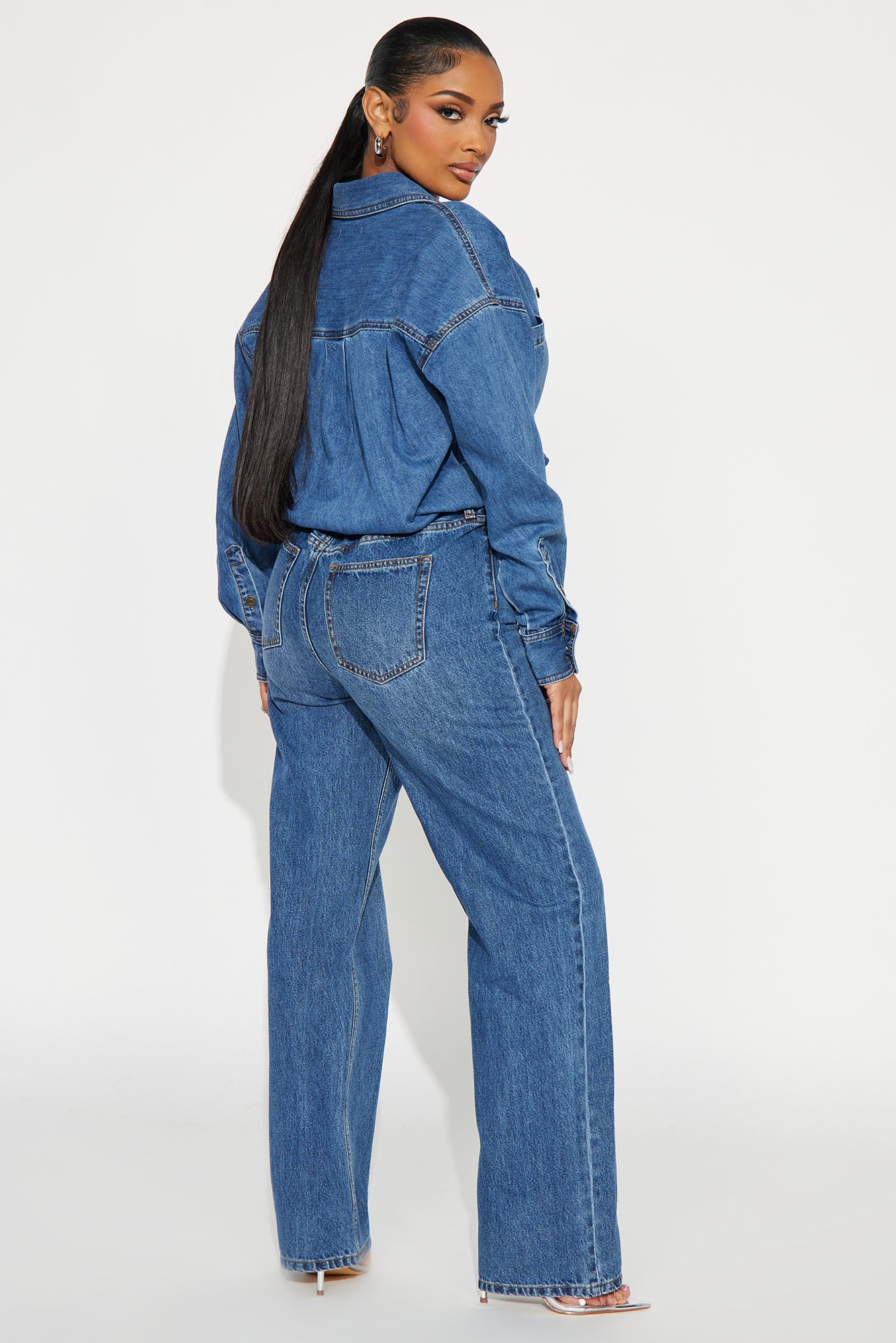 Farmer's Market Cutie Denim Jumpsuit - Medium Wash