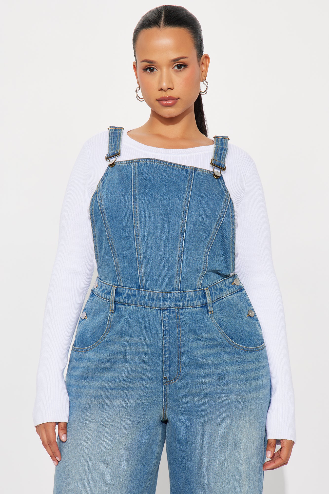 Out Of State Denim Overalls - Medium Wash