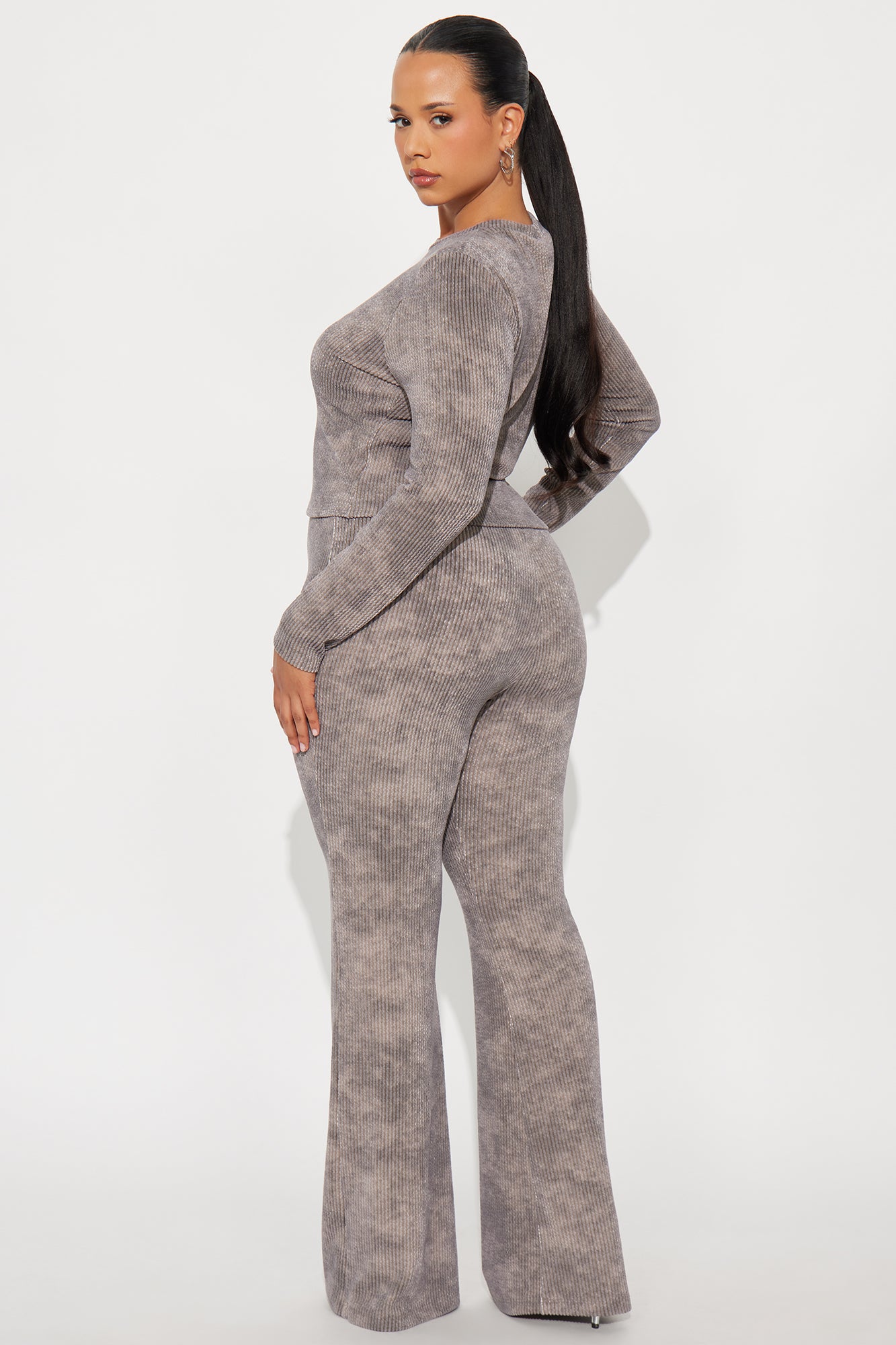 Julia Textured Pant Set - Olive