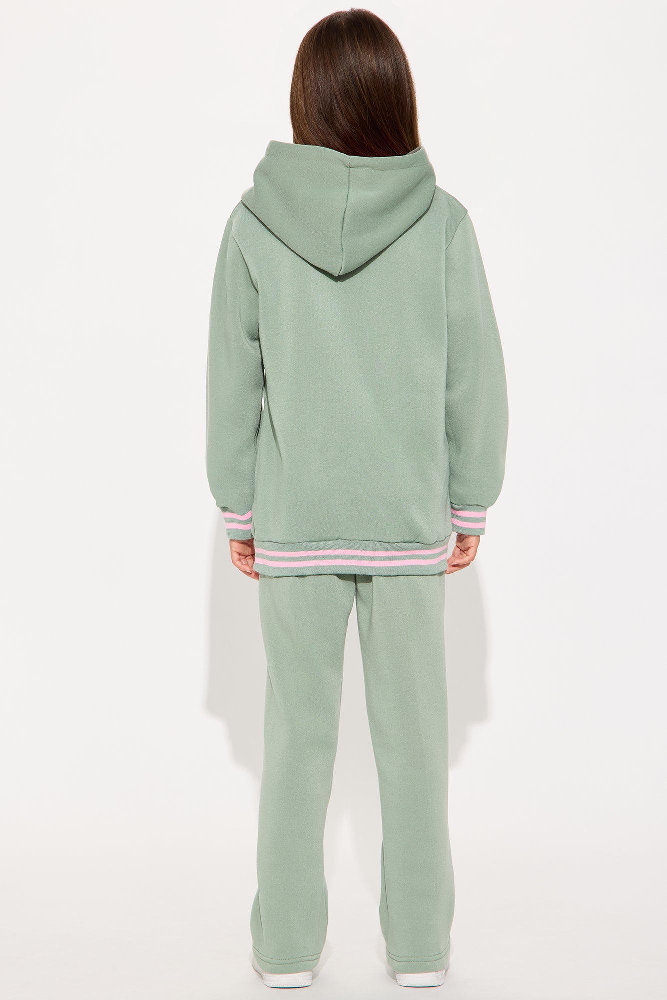Mini More Love Worldwide Hoodie And Pant Set - Sage