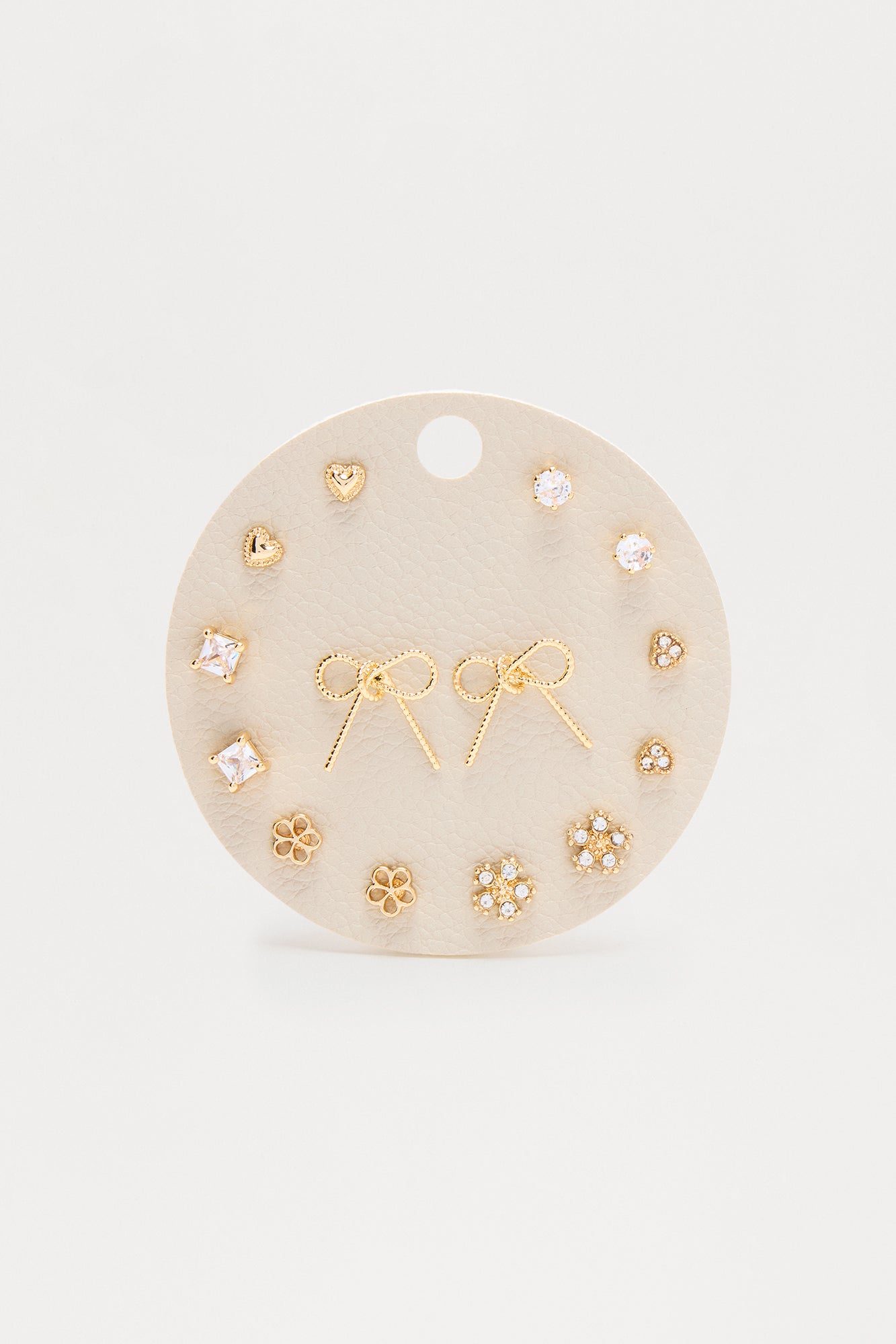 Girly Trinkets 7 Pair Multi Earring Set - Gold