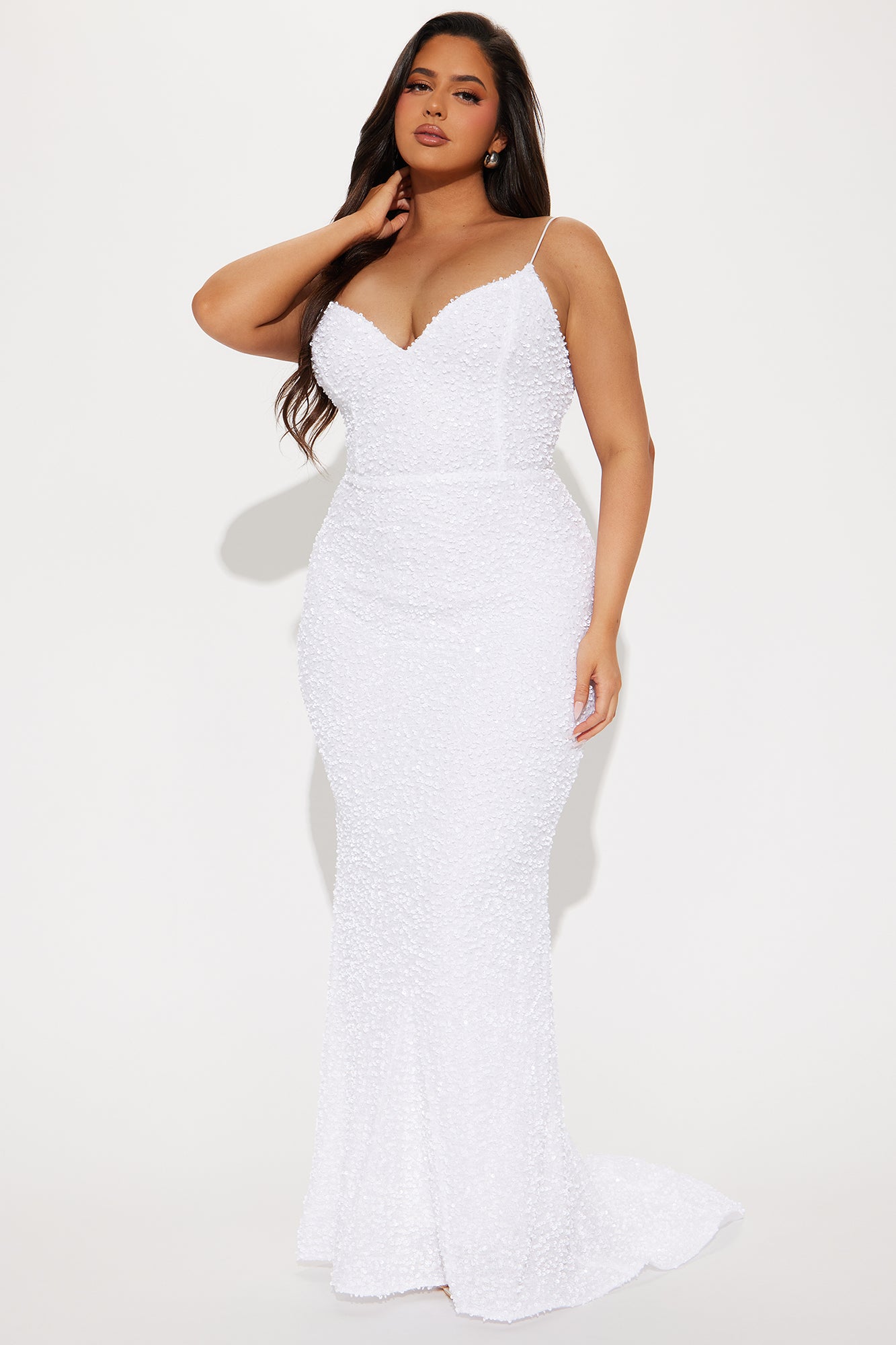 Tanya Sequin Gown - White