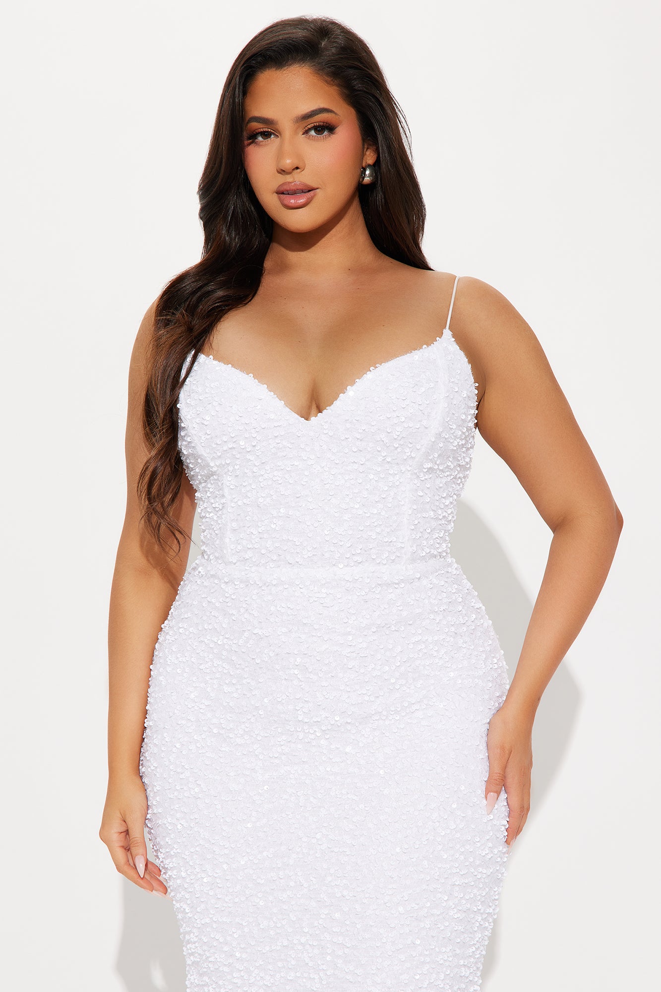 Tanya Sequin Gown - White
