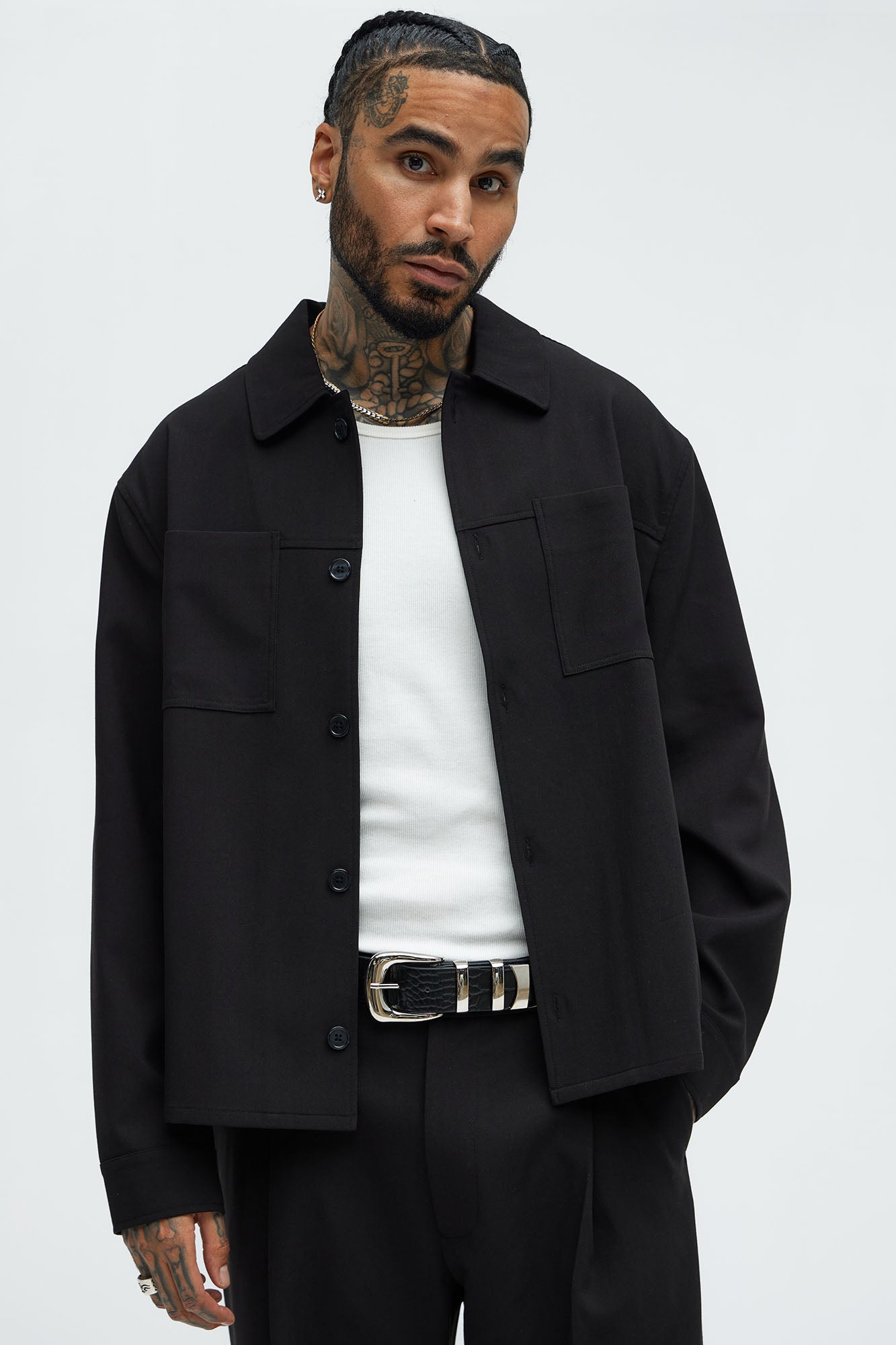 Ronan Weekender Button Up Shirt - Black