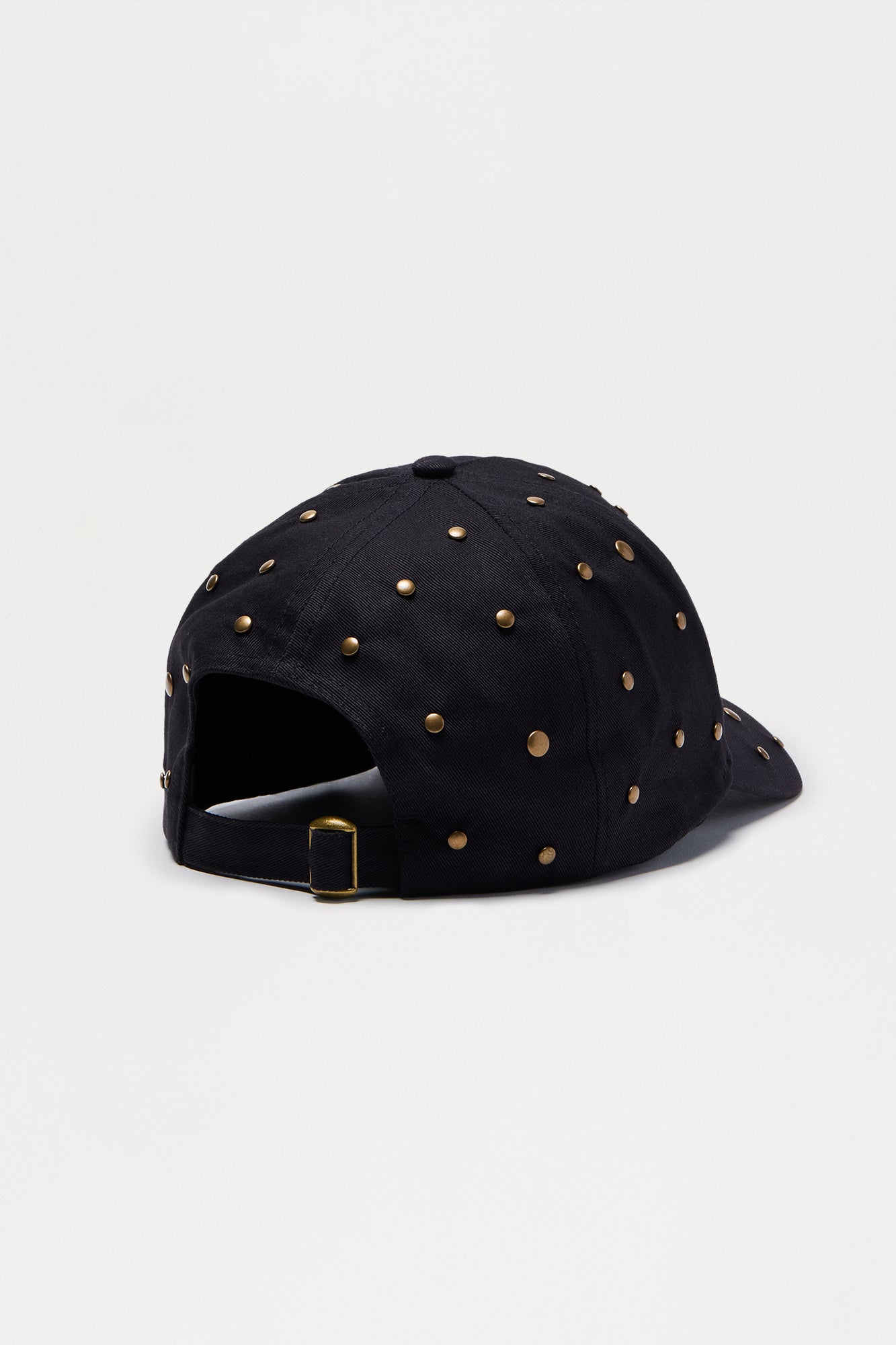 Studded Strapback Hat - Black
