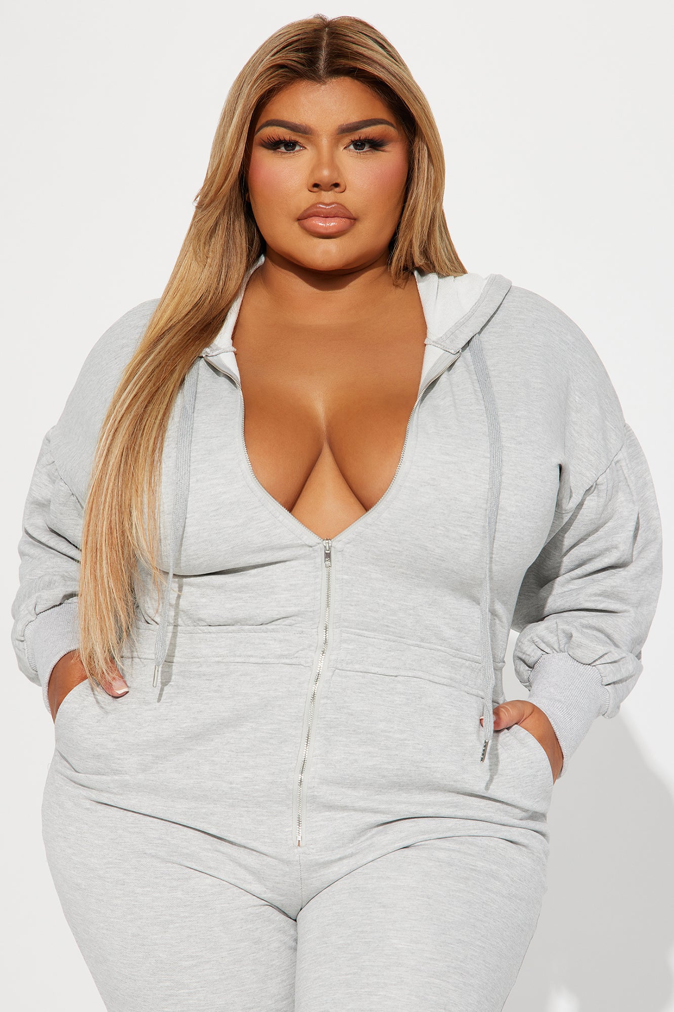 Let Me Know Lounge Jumpsuit - Heathered Grey