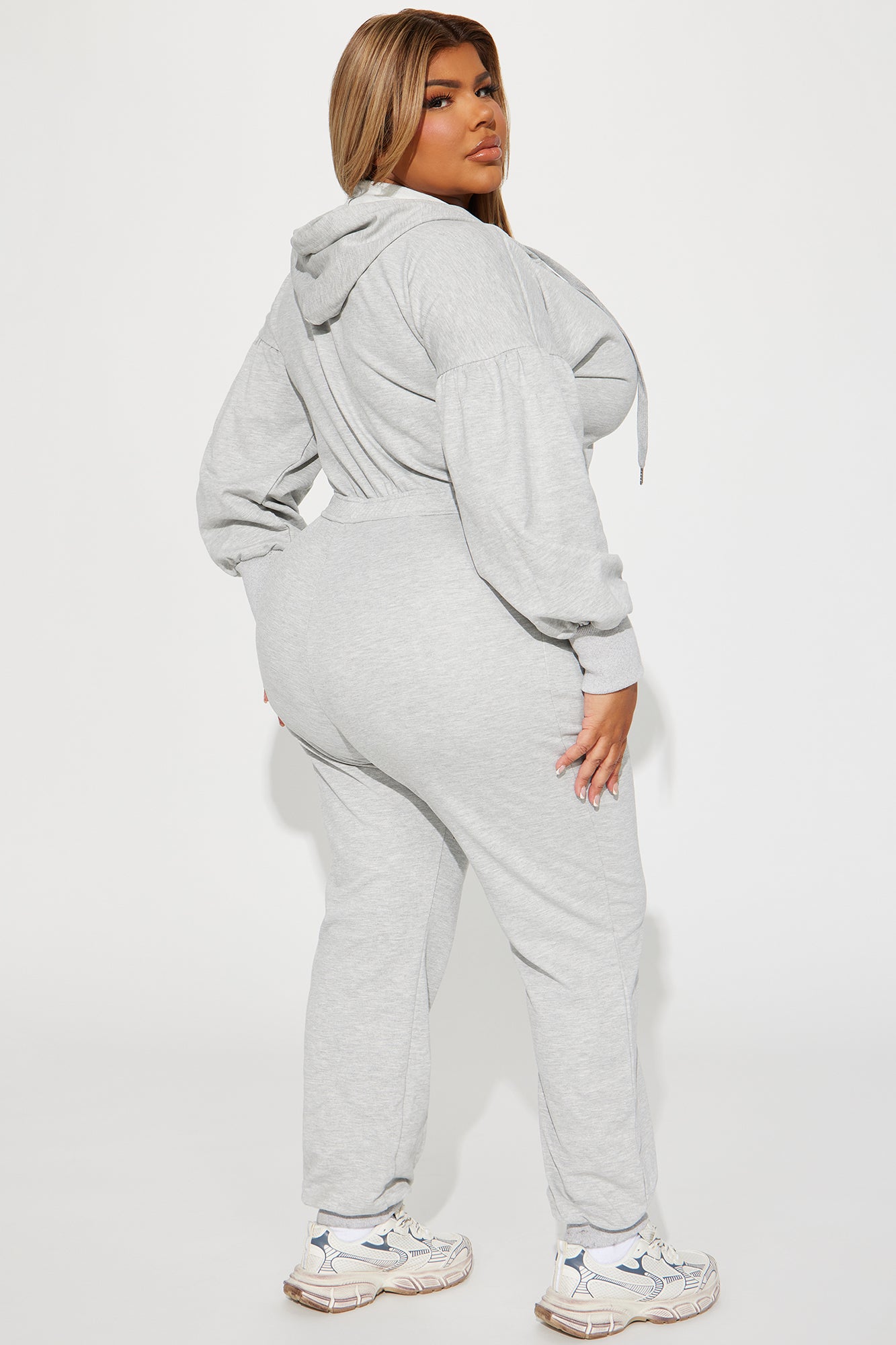 Let Me Know Lounge Jumpsuit - Heathered Grey