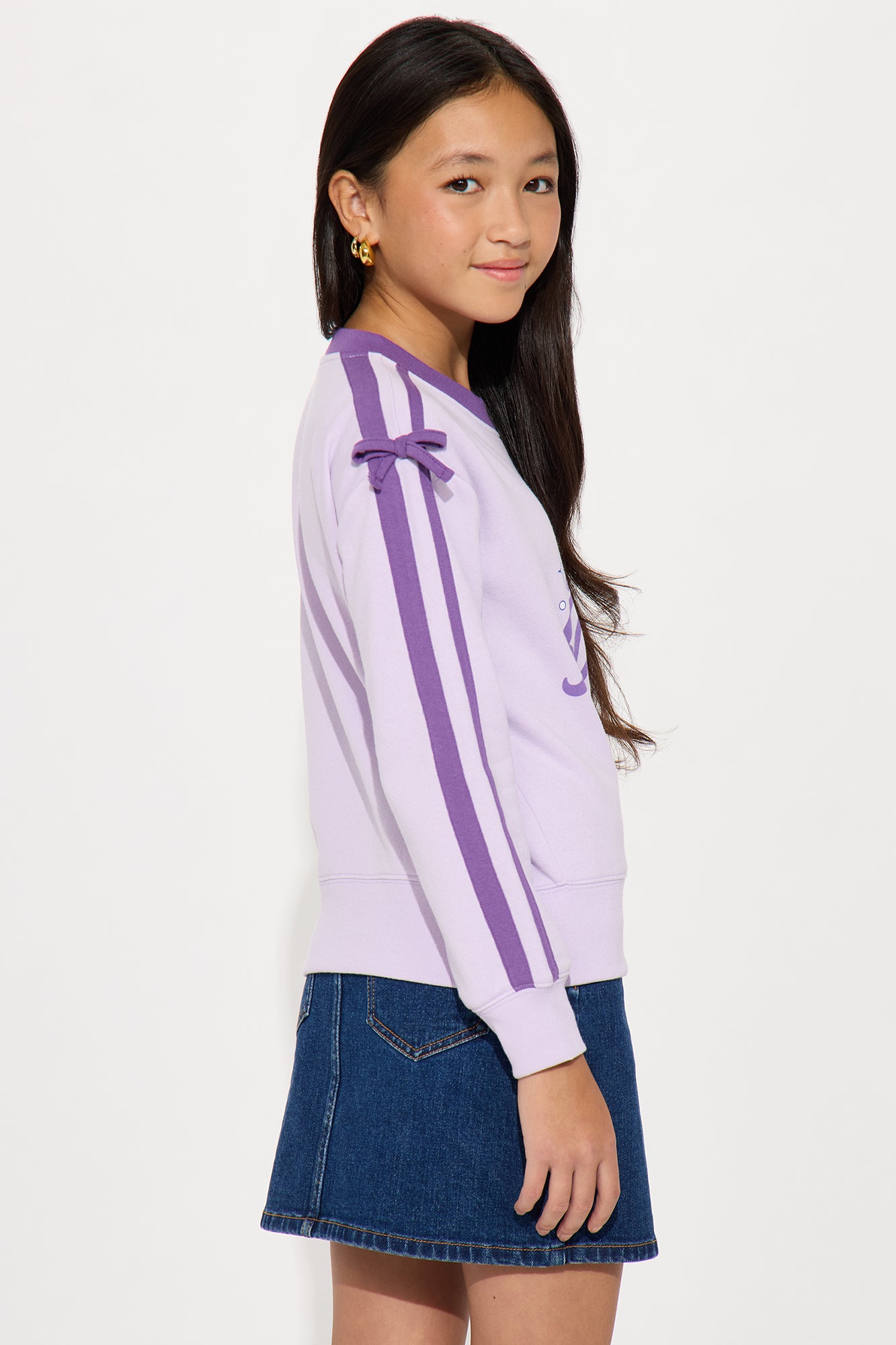 Mini Angel Out Of This World Crew Neck Sweatshirt - Lilac