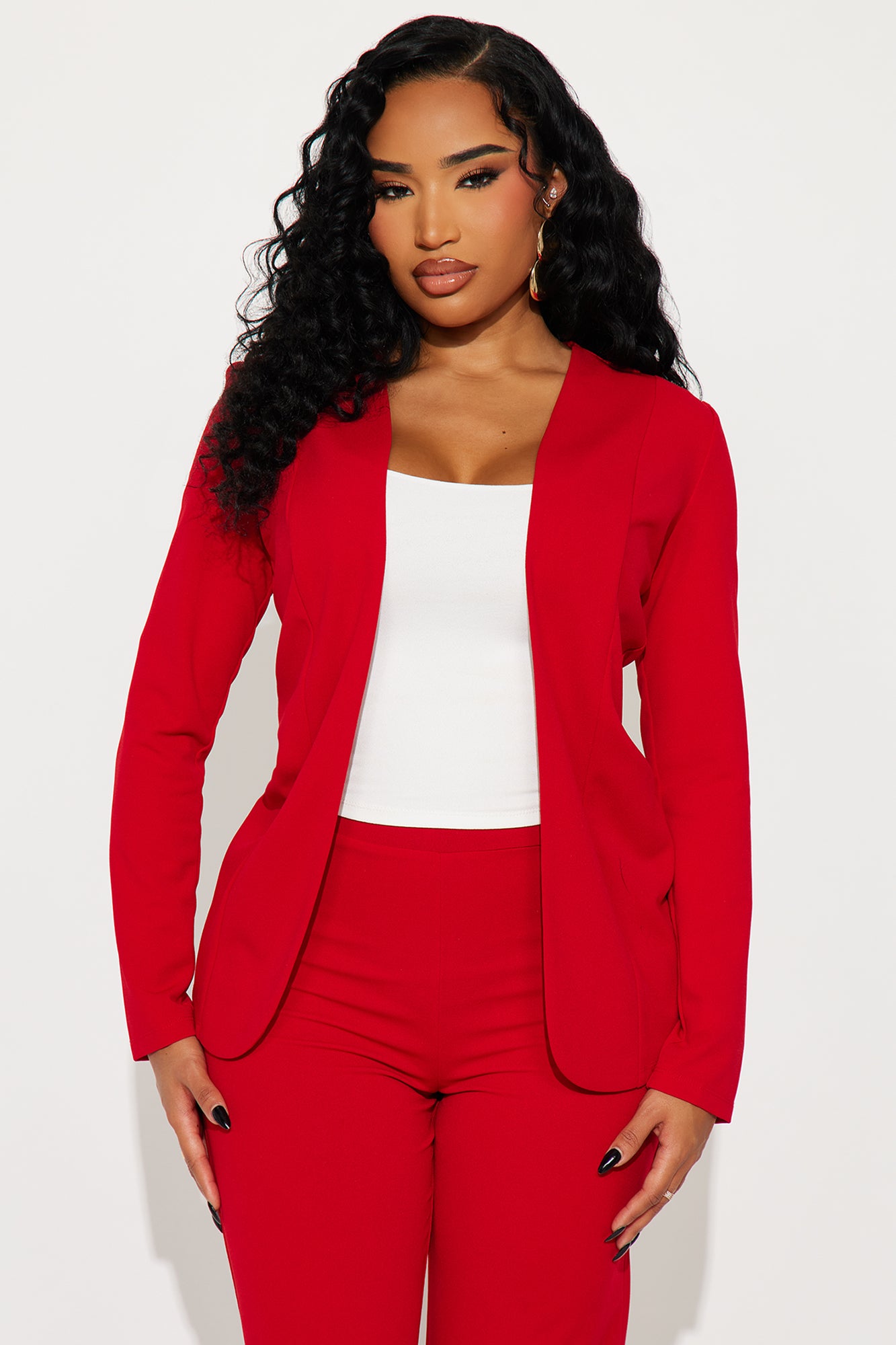 Payin' It Forward Wide Leg Pant Set - Red