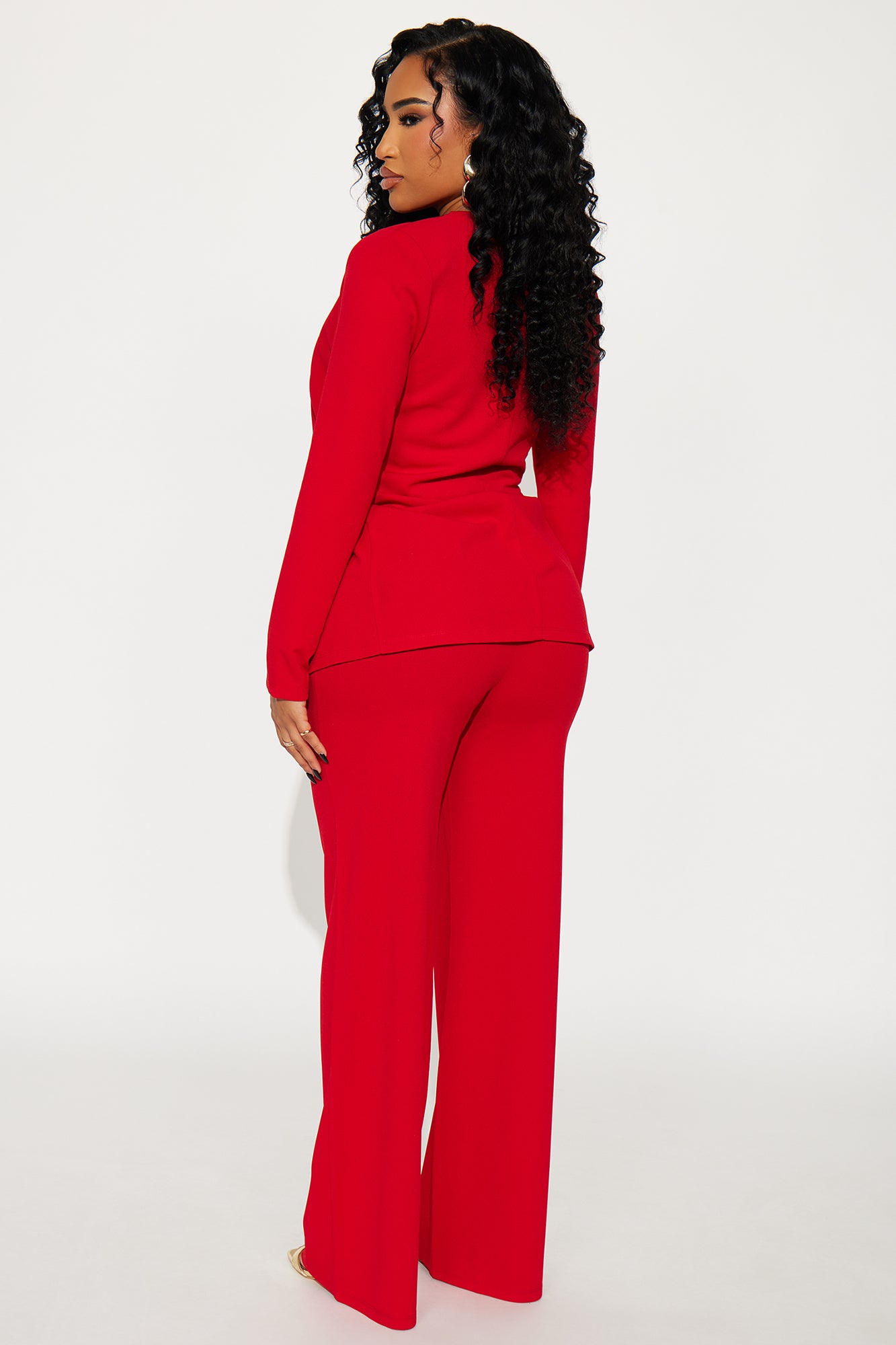 Payin' It Forward Wide Leg Pant Set - Red