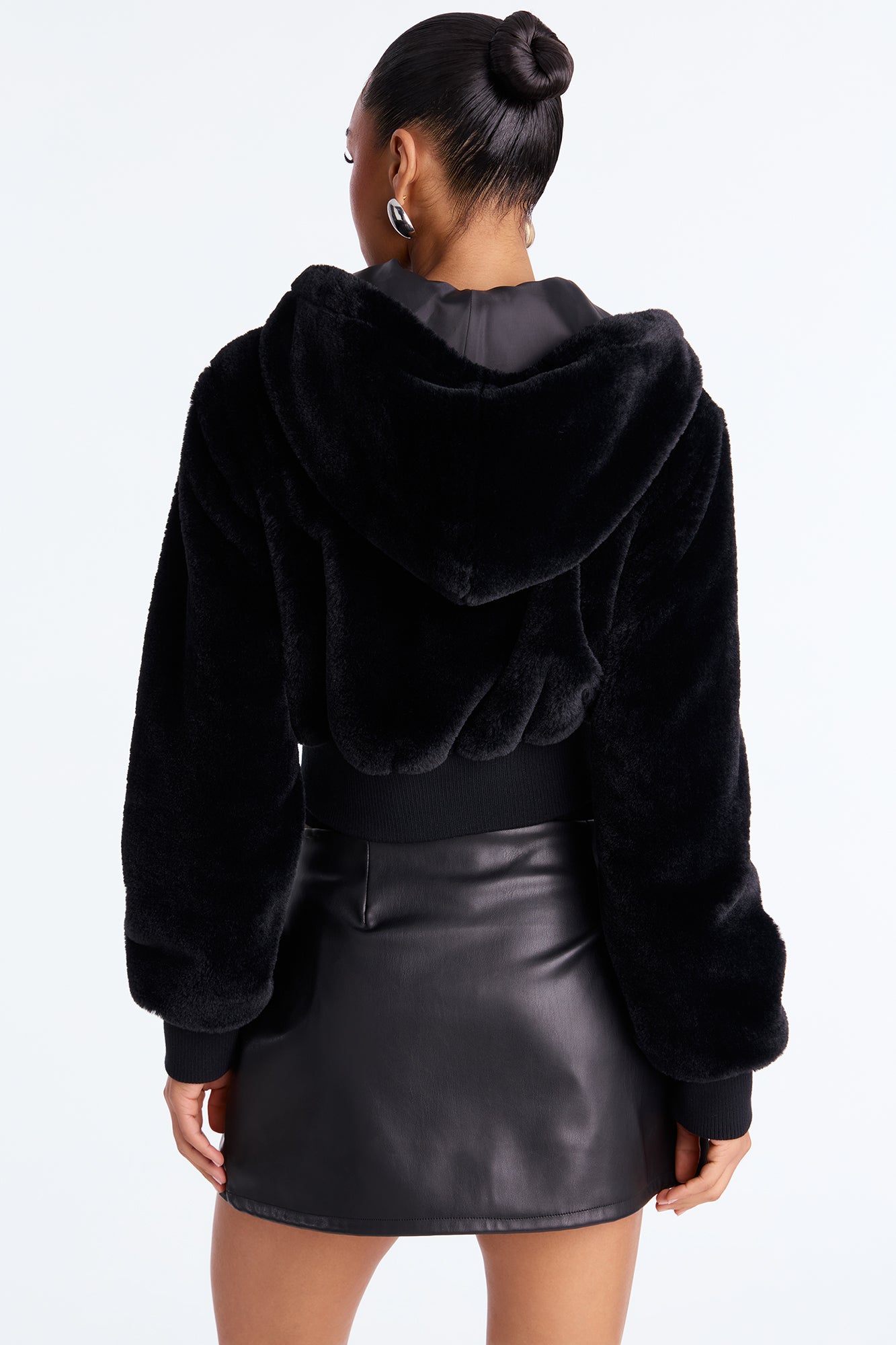 Keep Me Warm Faux Fur Jacket - Black