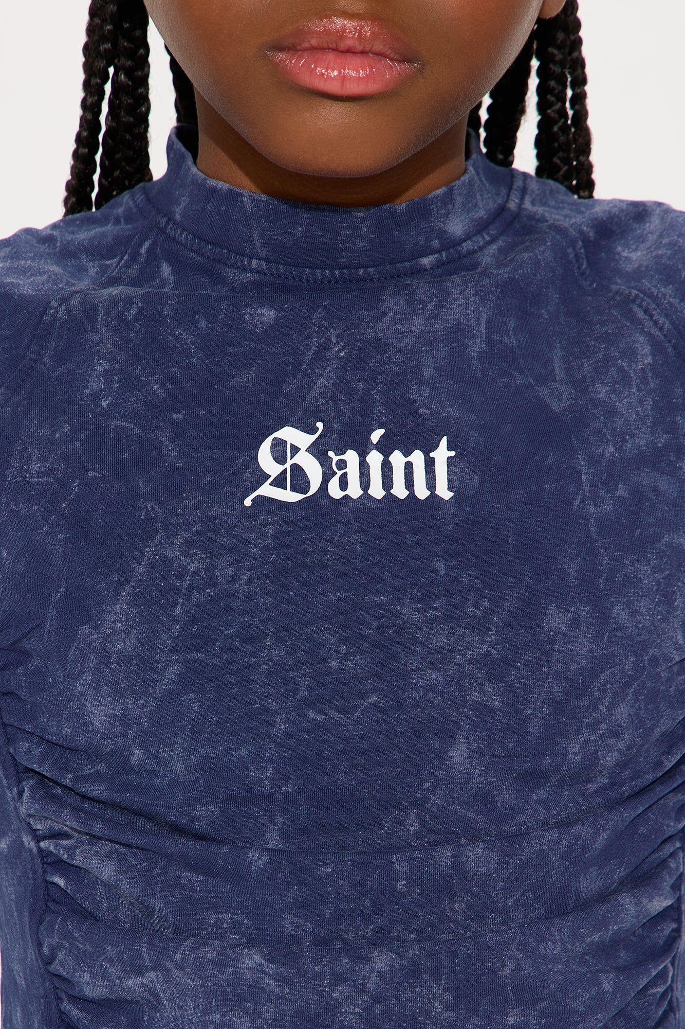 Mini Saint Baby Tee Pant Set - Navy
