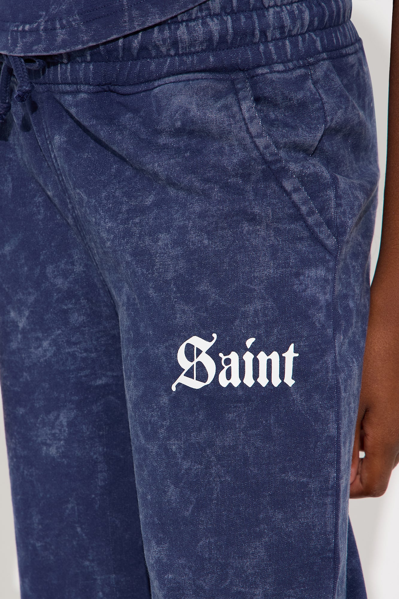 Mini Saint Baby Tee Pant Set - Navy