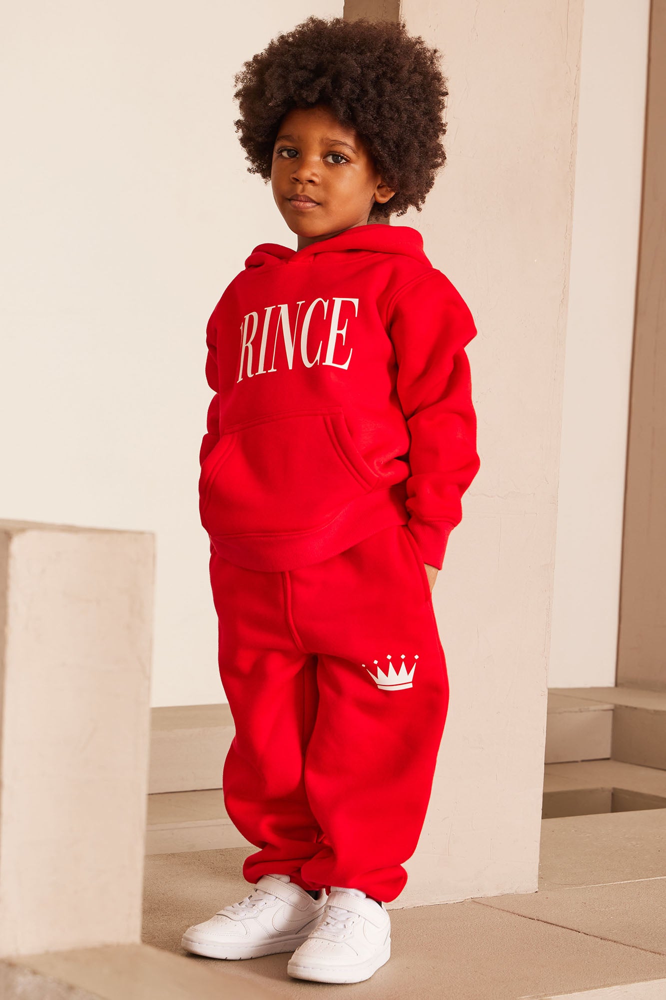 Family Goals Mini Prince Hoodie - Red