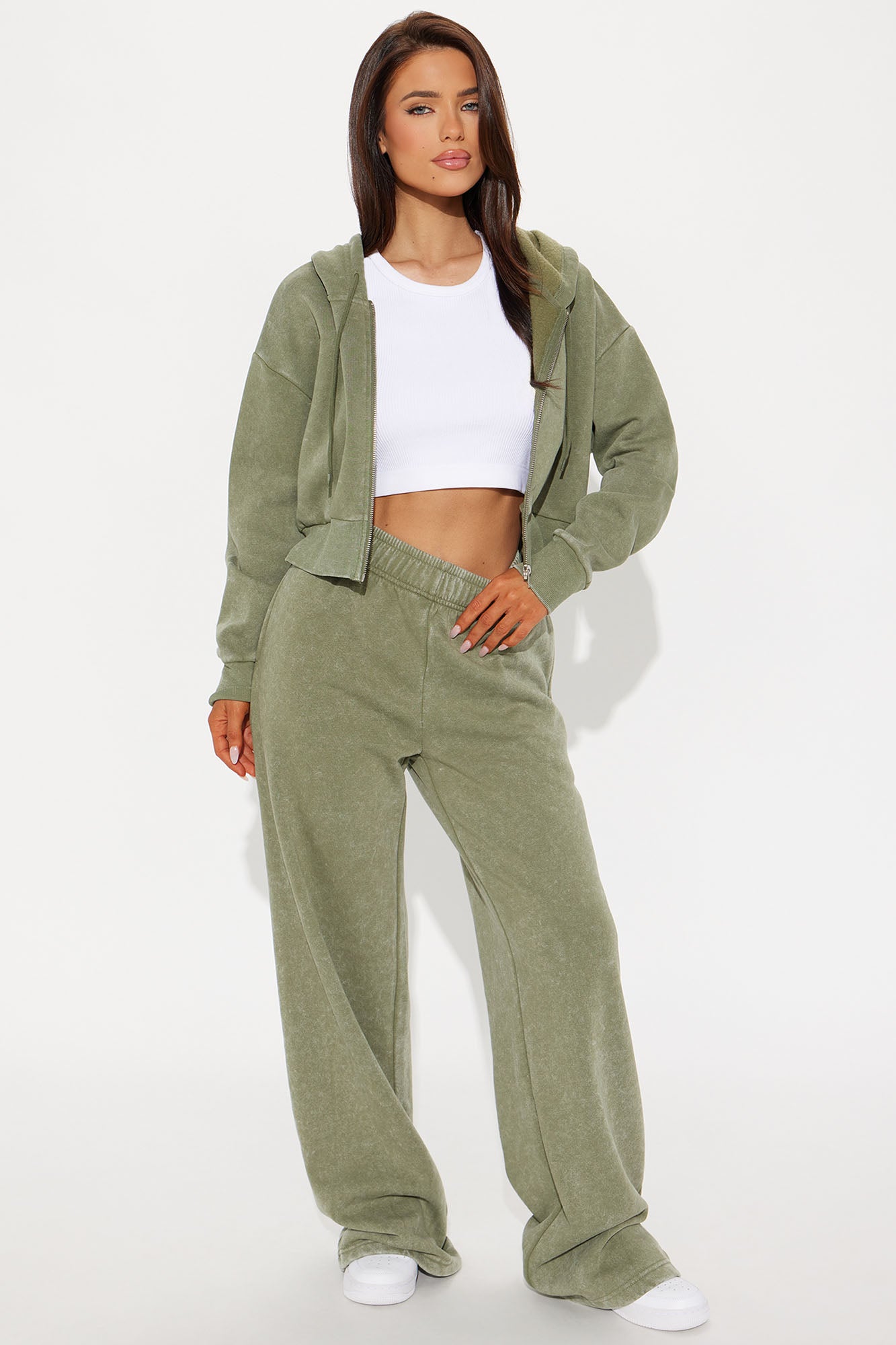 My Favorite Fleece Pant Set - Olive