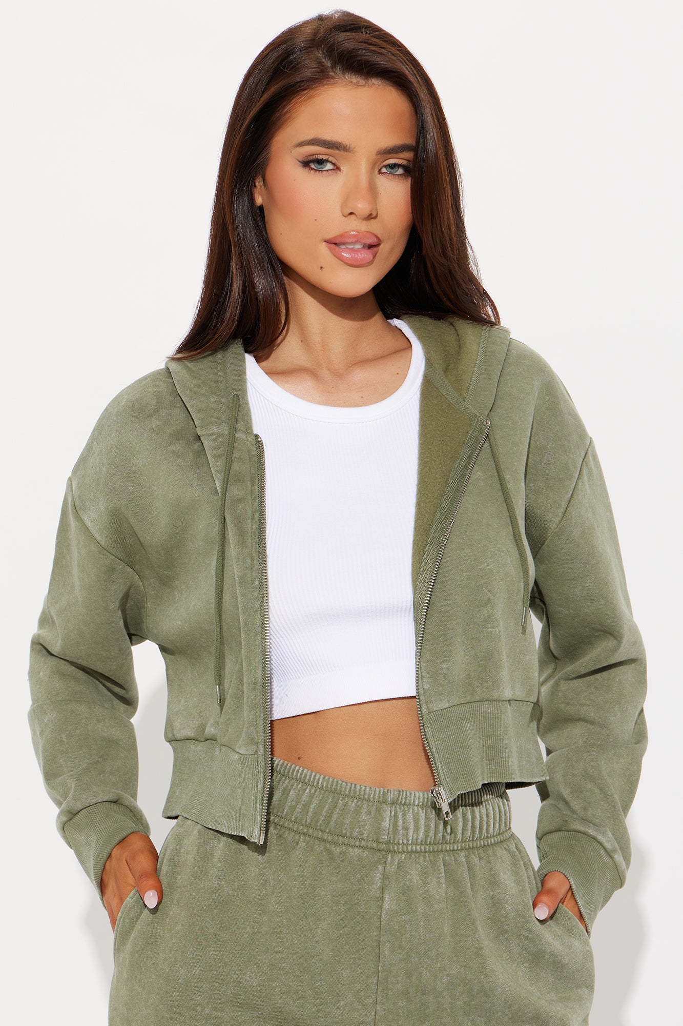 My Favorite Fleece Pant Set - Olive