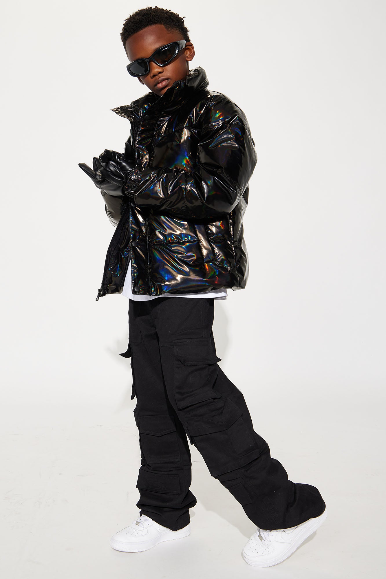 Mini Kings Oil Slick Puffer - Black