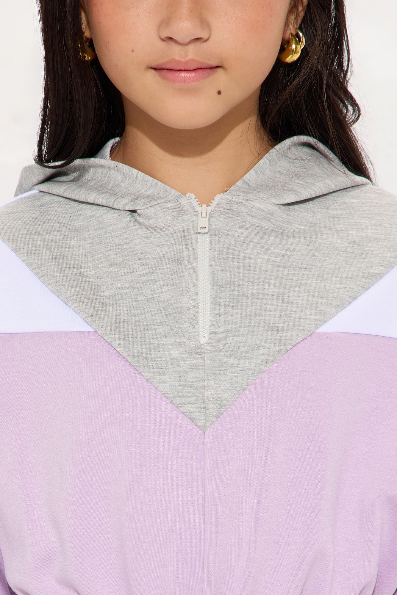 Mini Endless Joy Quarter Zip Pant Set - Lavender