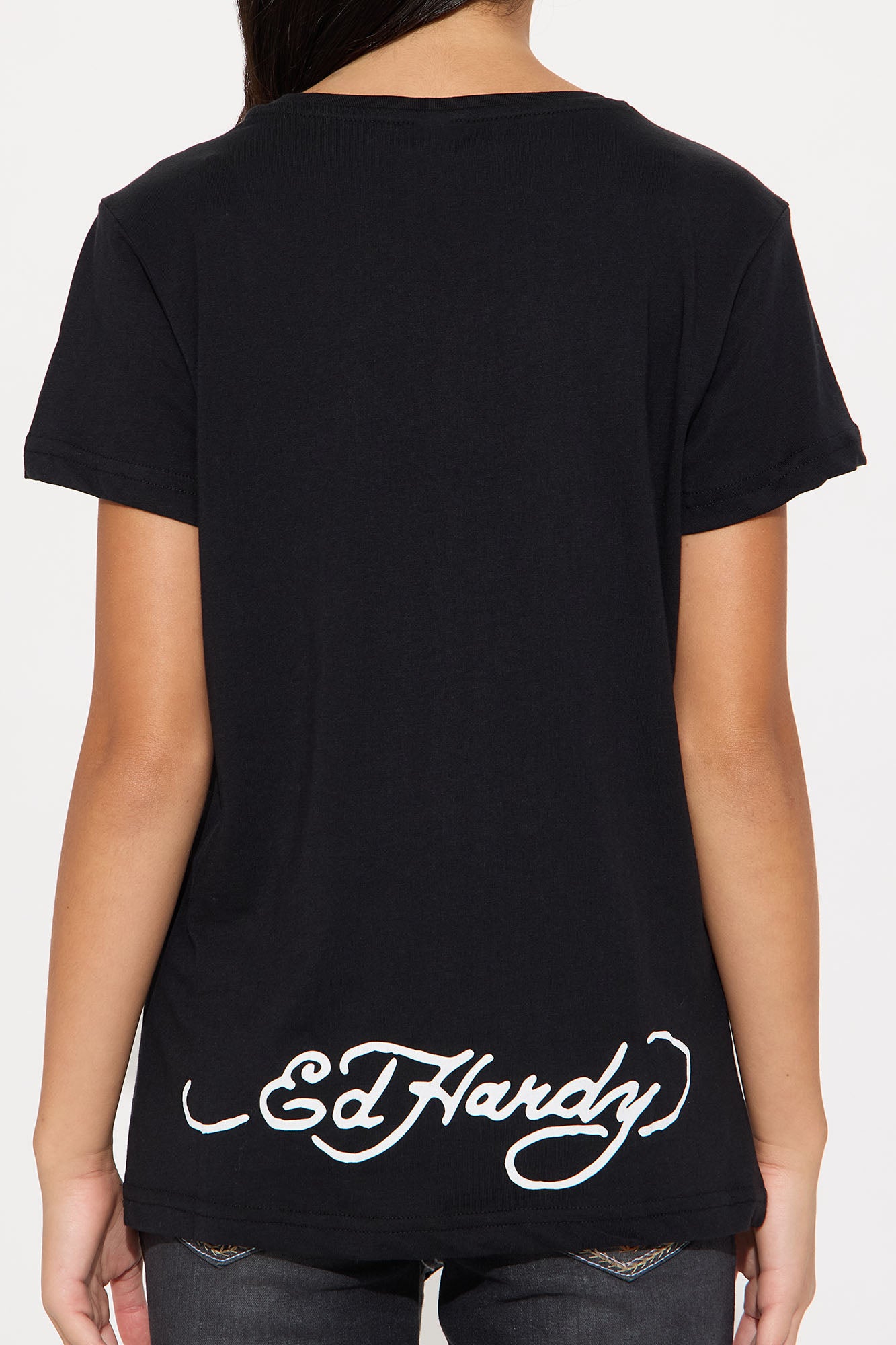 Mini Ed Hardy Roses Short Sleeve Tee - Black