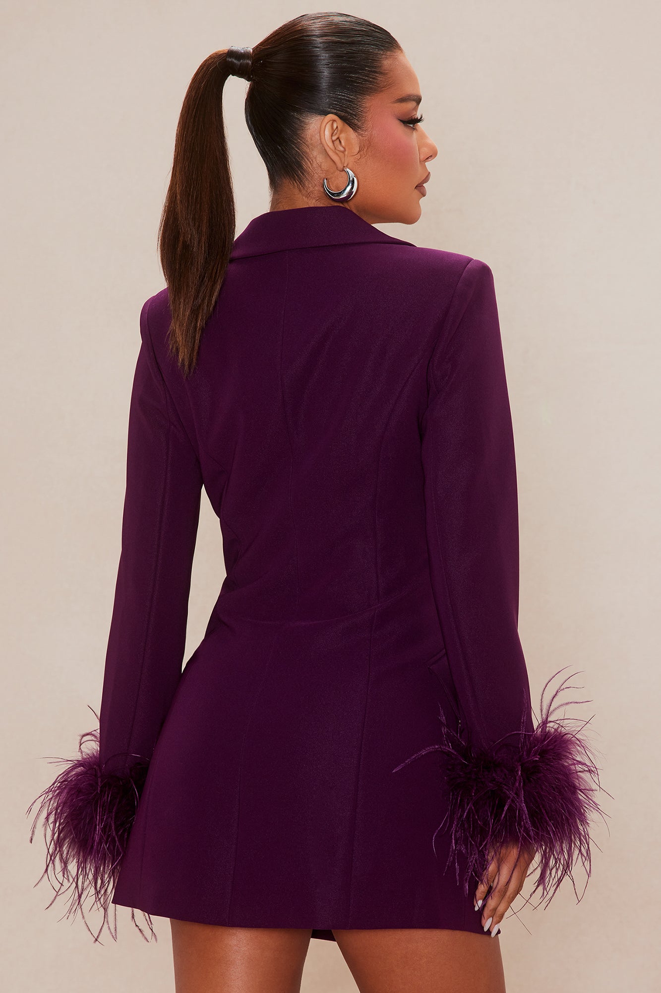 Mirage Blazer Mini Dress - Plum