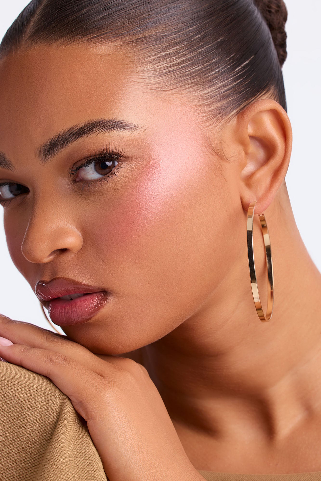Greta Oversized Hoop Earrings - Gold