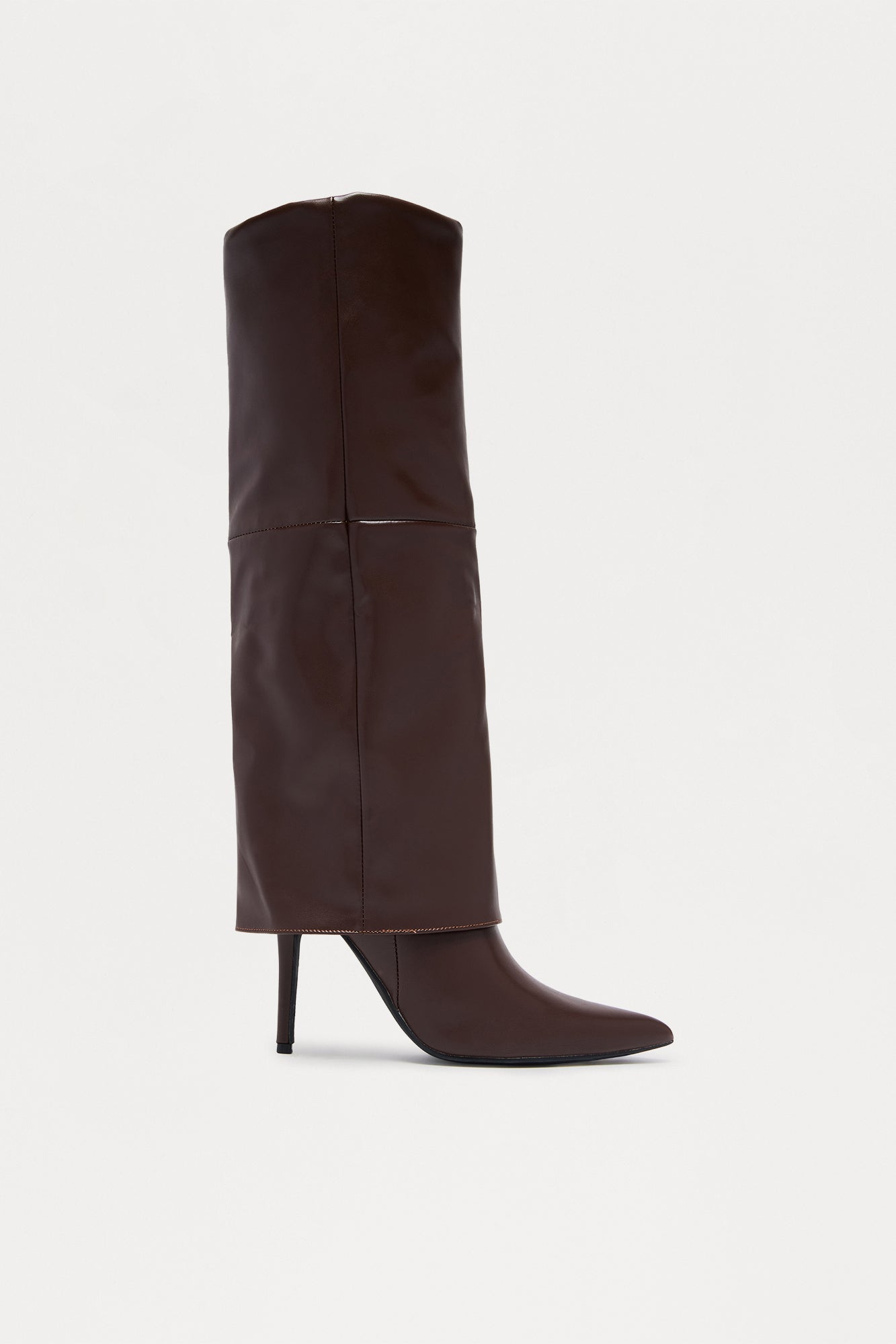 Tacoma Faux Leather Overlay Boots - Chocolate