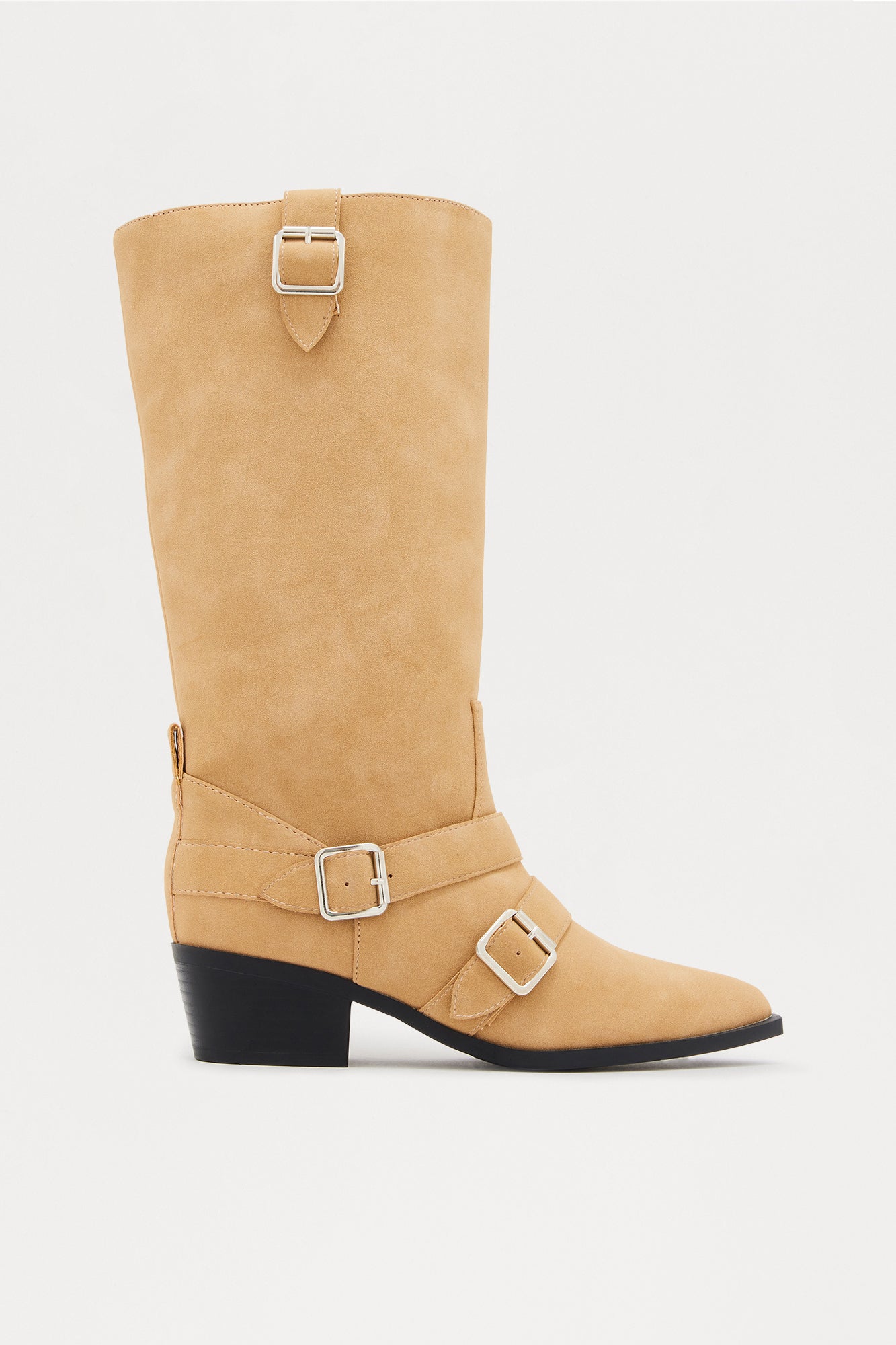 Easy Rider Buckle Boots - Taupe