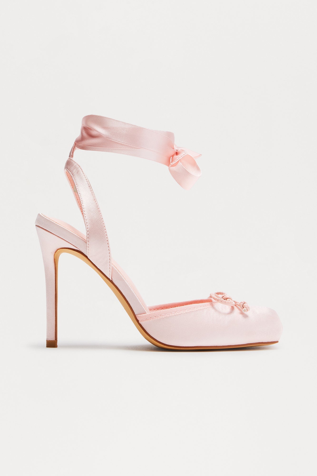 Pirouette Satin Ballet Pumps - Pink