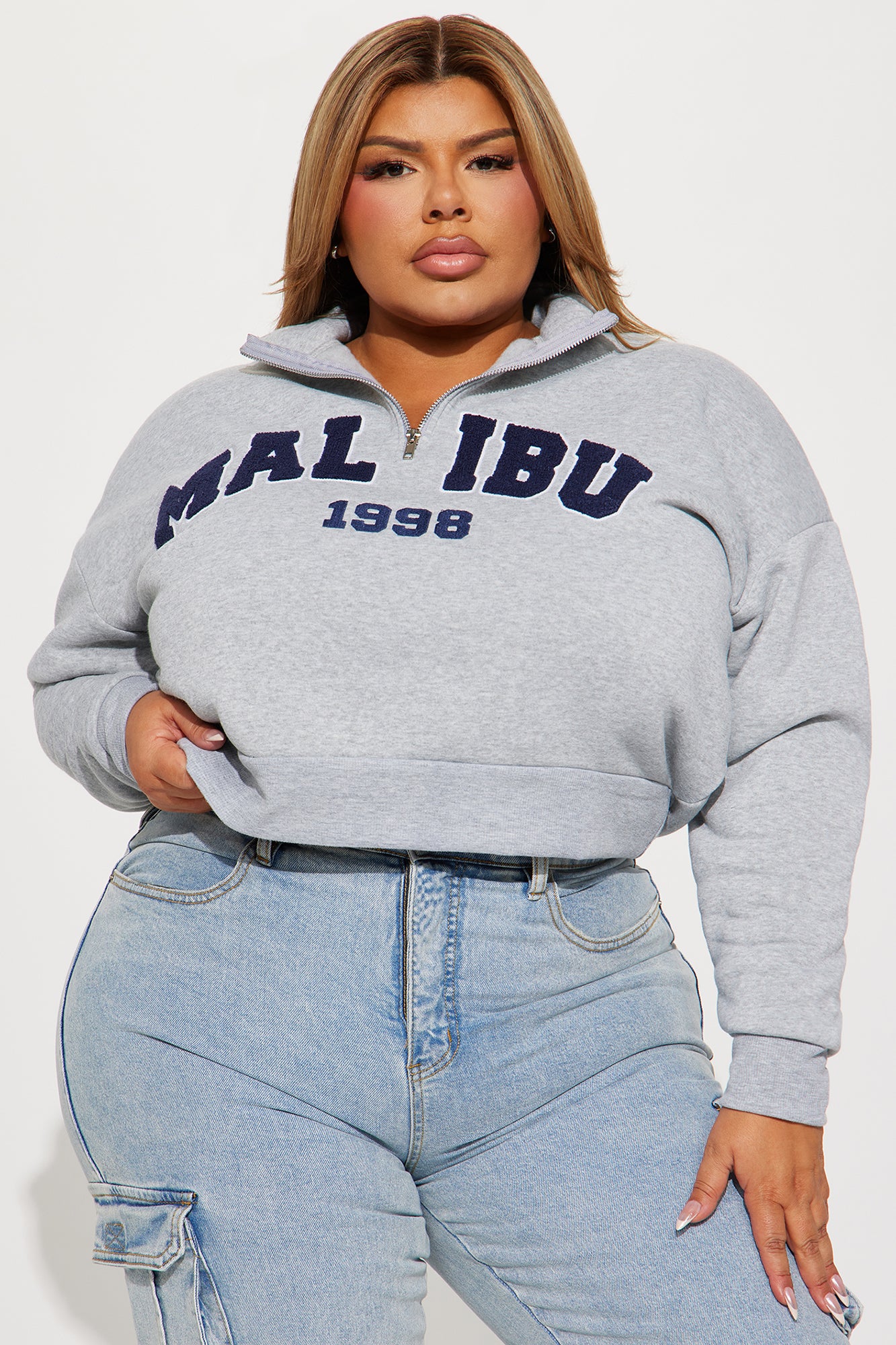 Malibu 1998 Half Zip Sweashirt - Heather