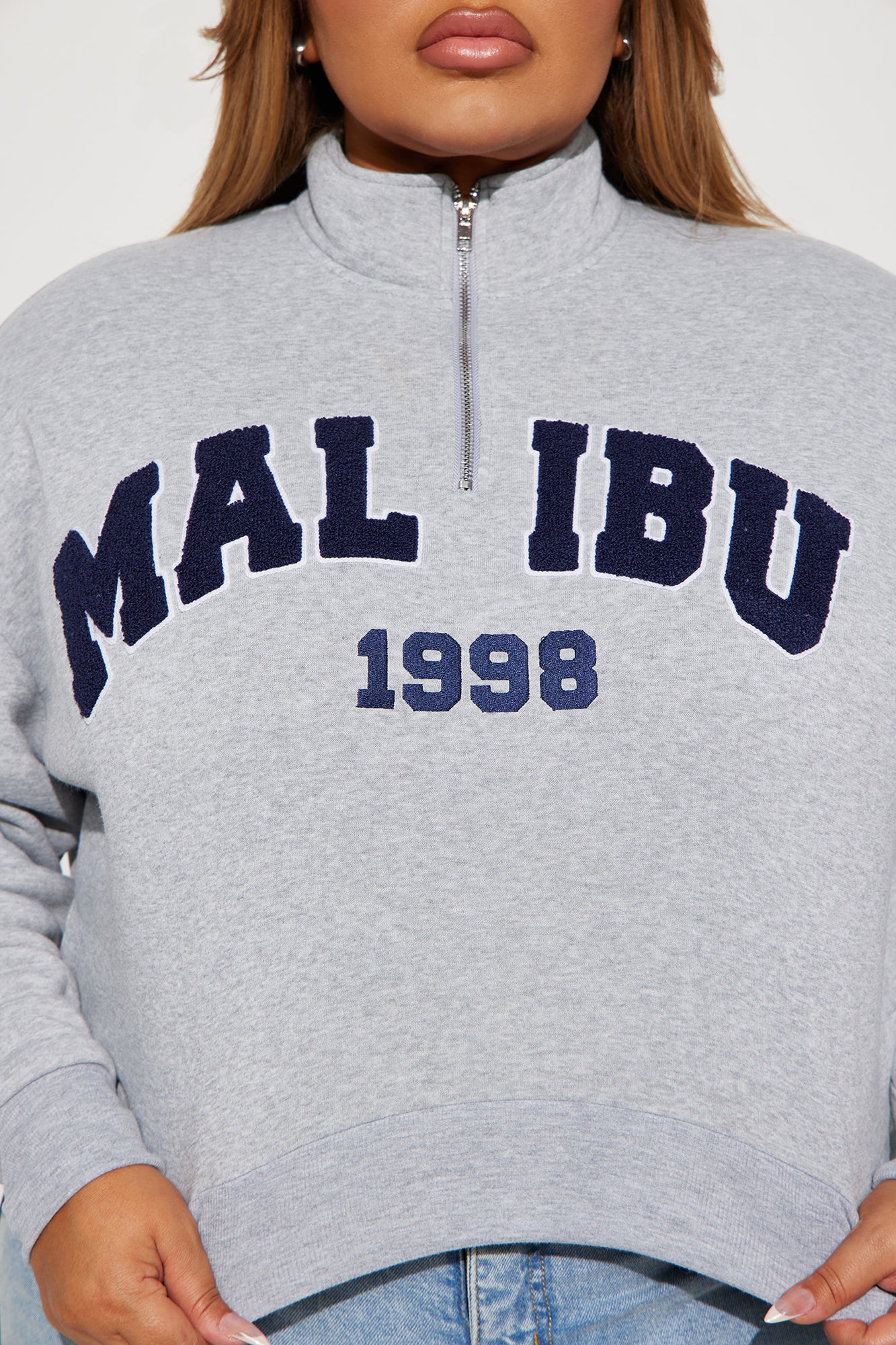 Malibu 1998 Half Zip Sweashirt - Heather